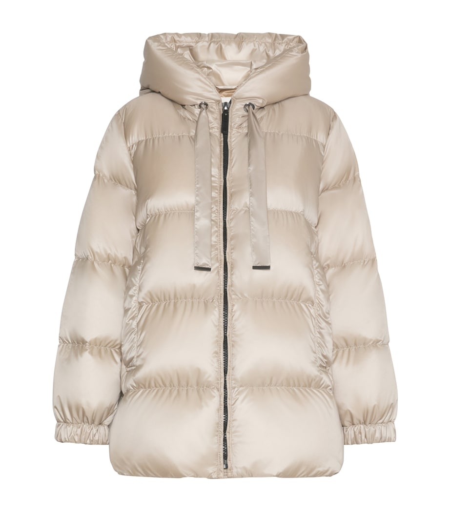 Max Mara Womens Down-Filled Quilted Coat Natural Image 1