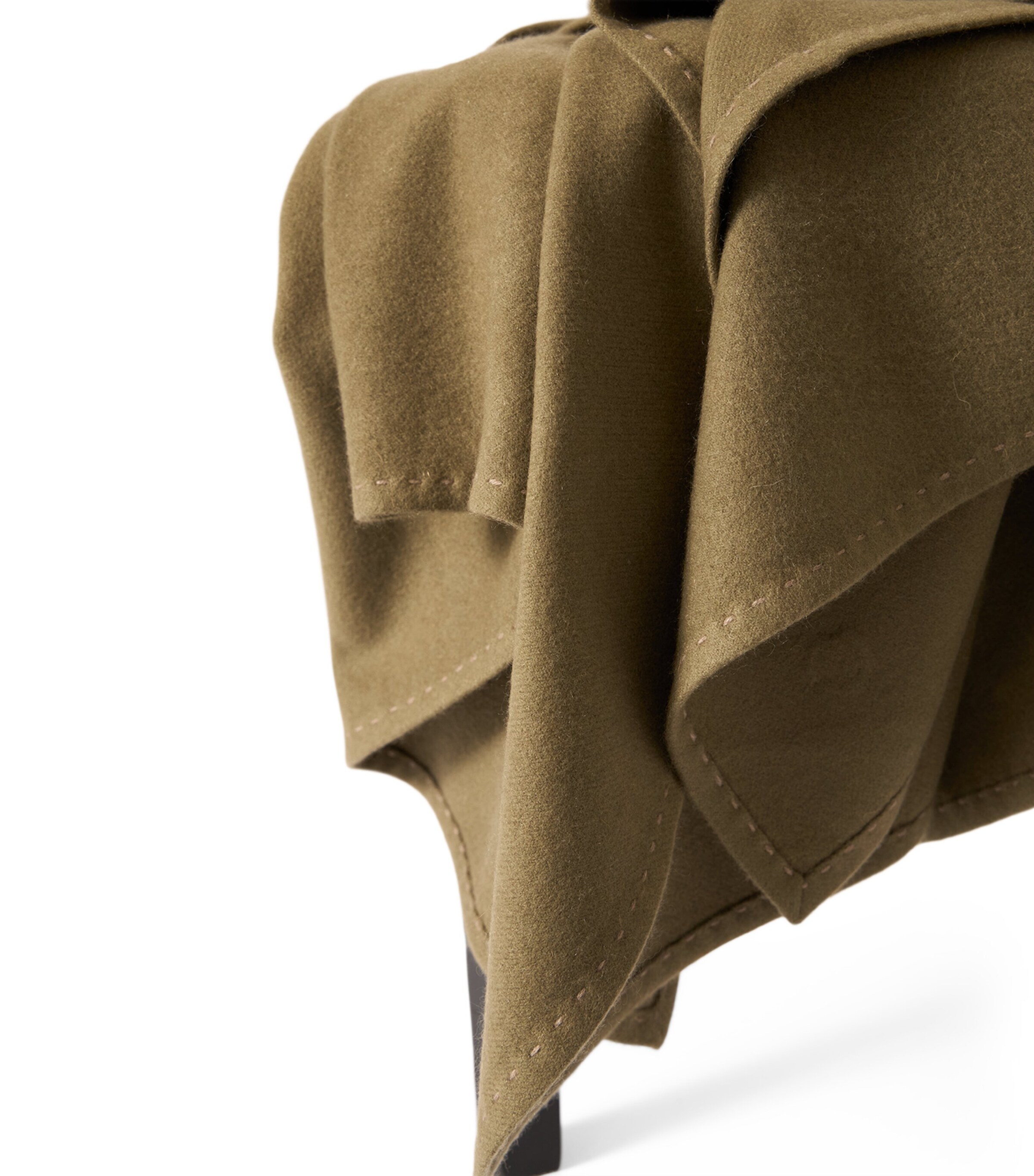 Oyuna Cashmere Suono Throw (200cm x 145cm) Moss W. Taupe Image 4