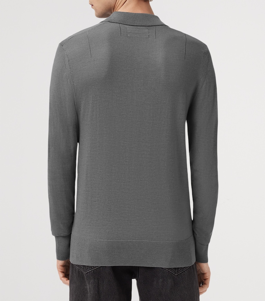Merino Wool Mode Polo Shirt ASHER GREY Image 6