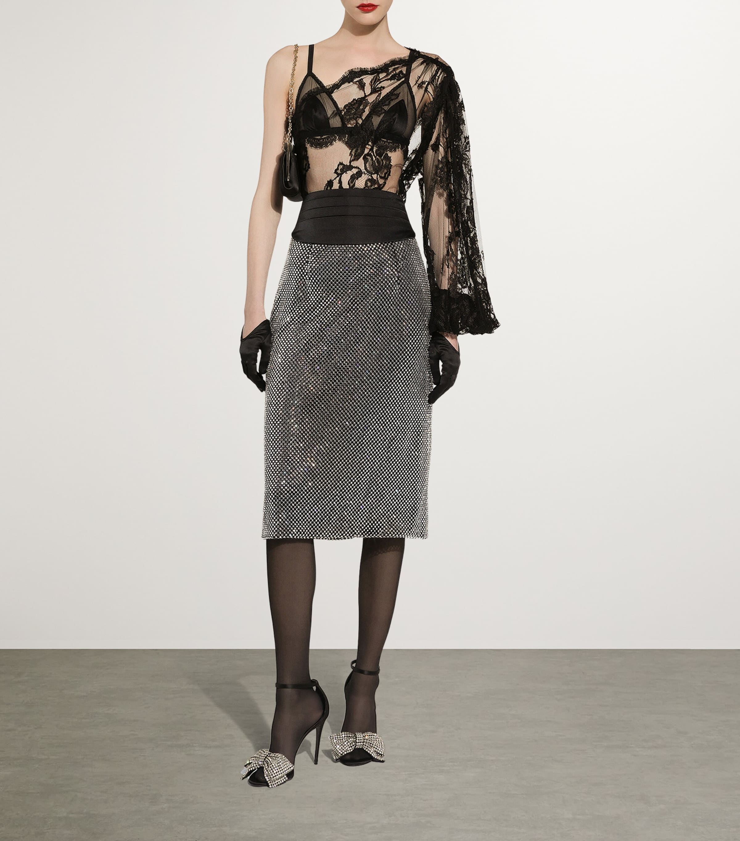 トップス vintage Dolce & Gabbana One Shoulder Top DOLCE & GABBANA LEATHER STUDDED ONE SHOULDER BRA TOP 2003