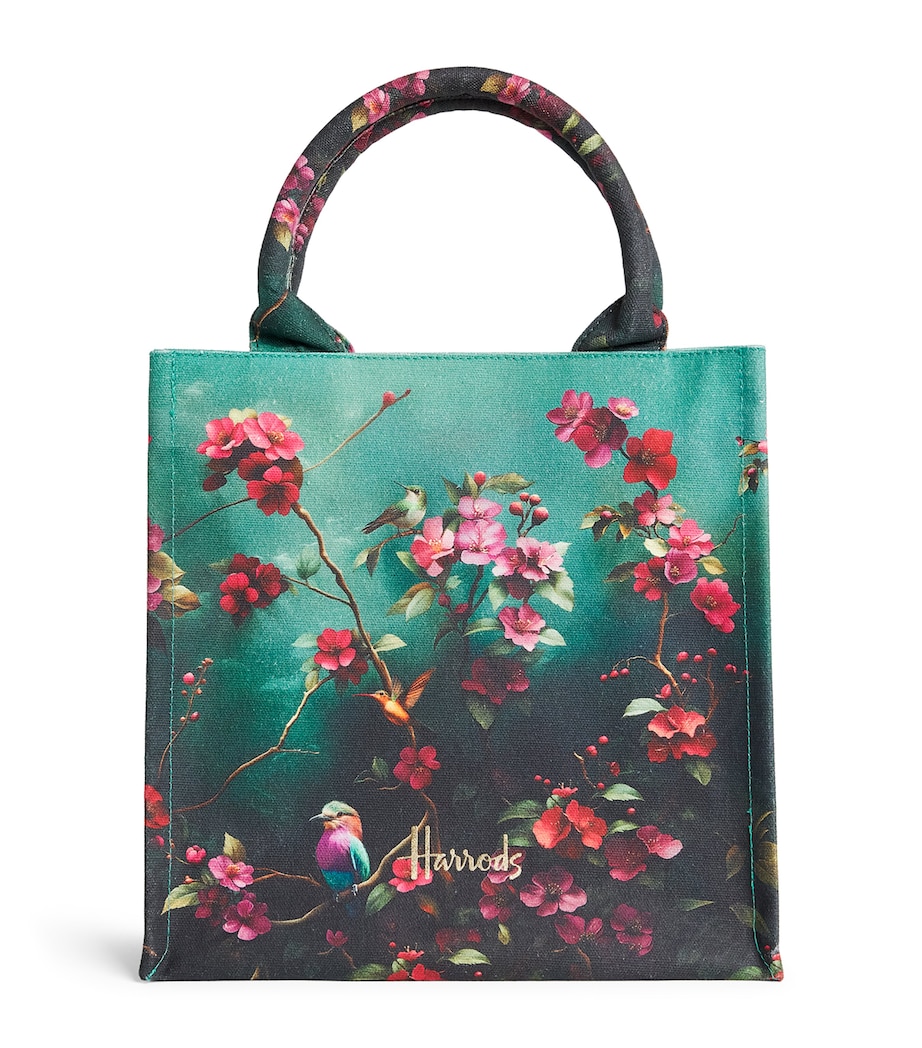 Harrods Small Exotics Decaf Blend Tote Bag Green Image 1