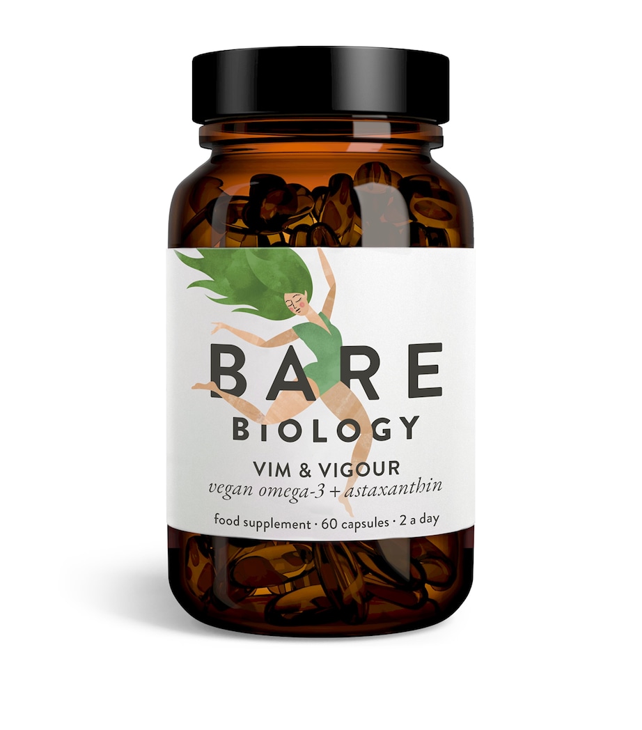Bare Biology Vim & Vigour Vegan Omega-3 + Astaxanthin (60 Capsules) Image 1