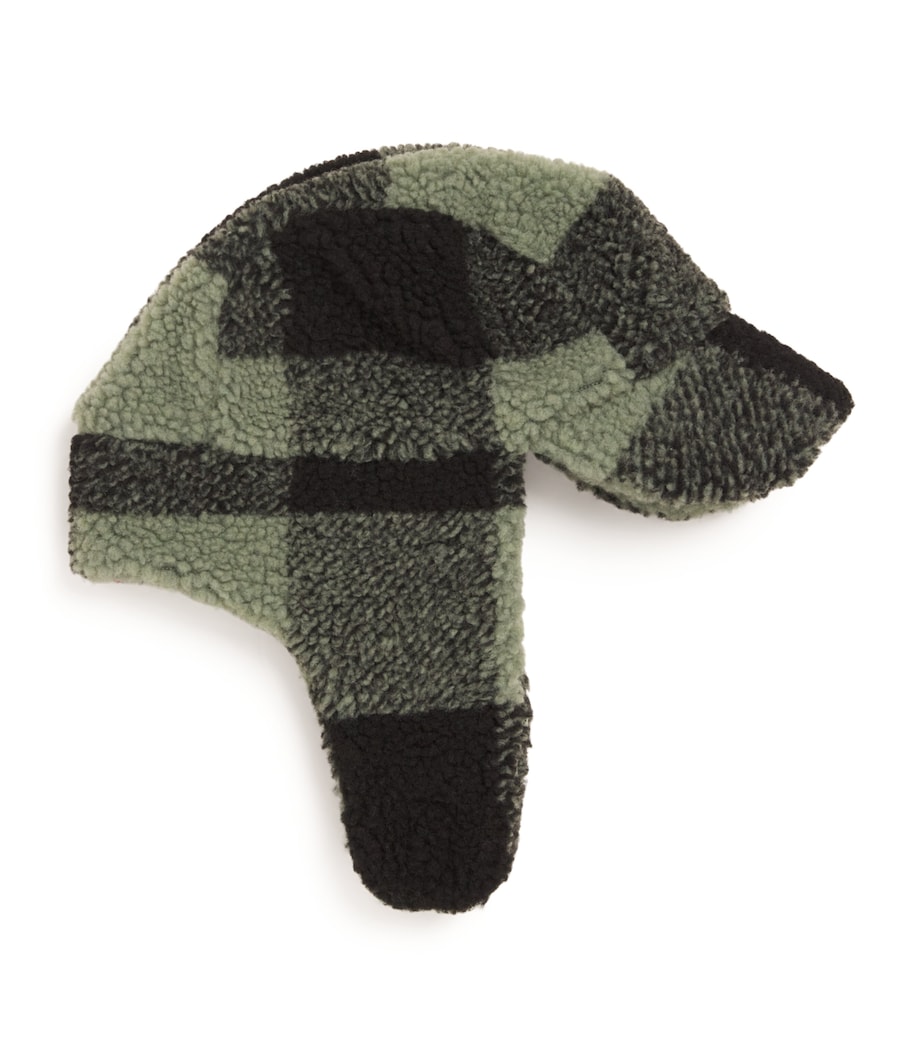 Sherpa Fleece Check Hat 760NEVERDE/NERO Image 1