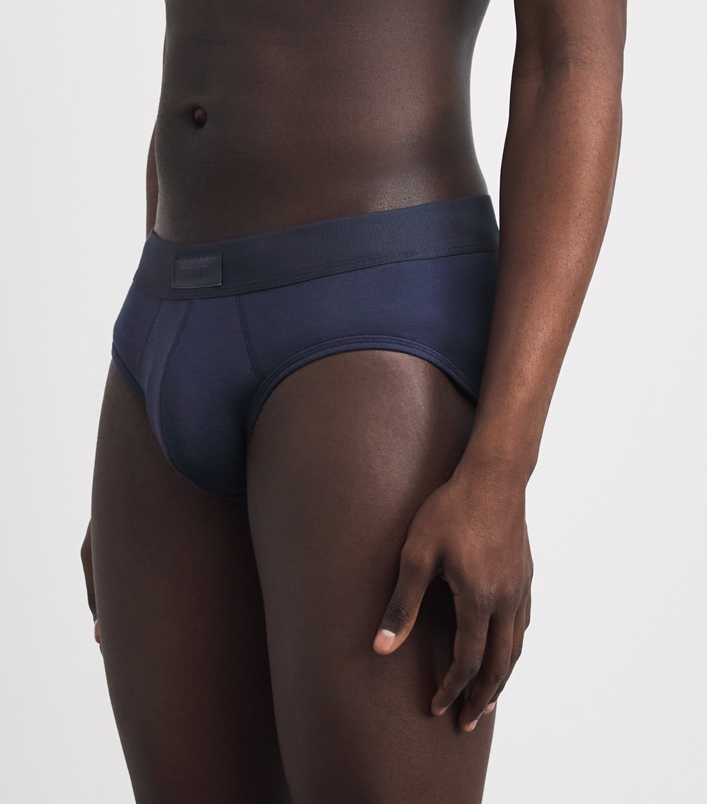 Skims Mens Stretch-Cotton Briefs (Pack of 3) Blue Black Multi Image 2