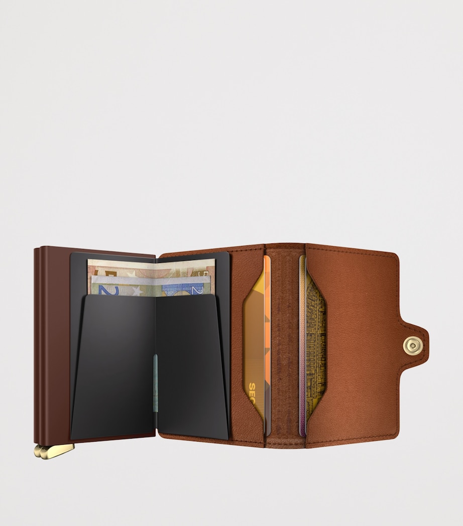 Embossed Leather Lines Twinwallet COGNAC Image 4