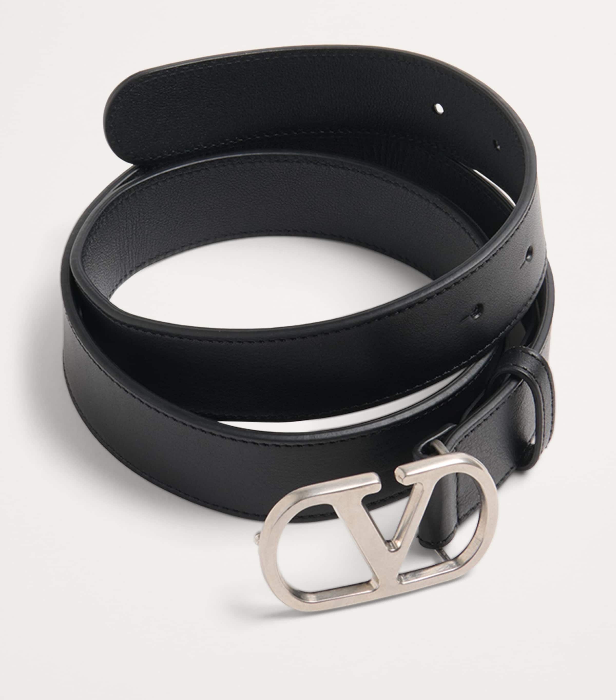 Leather VLogo Signature Belt 0NO Image 2