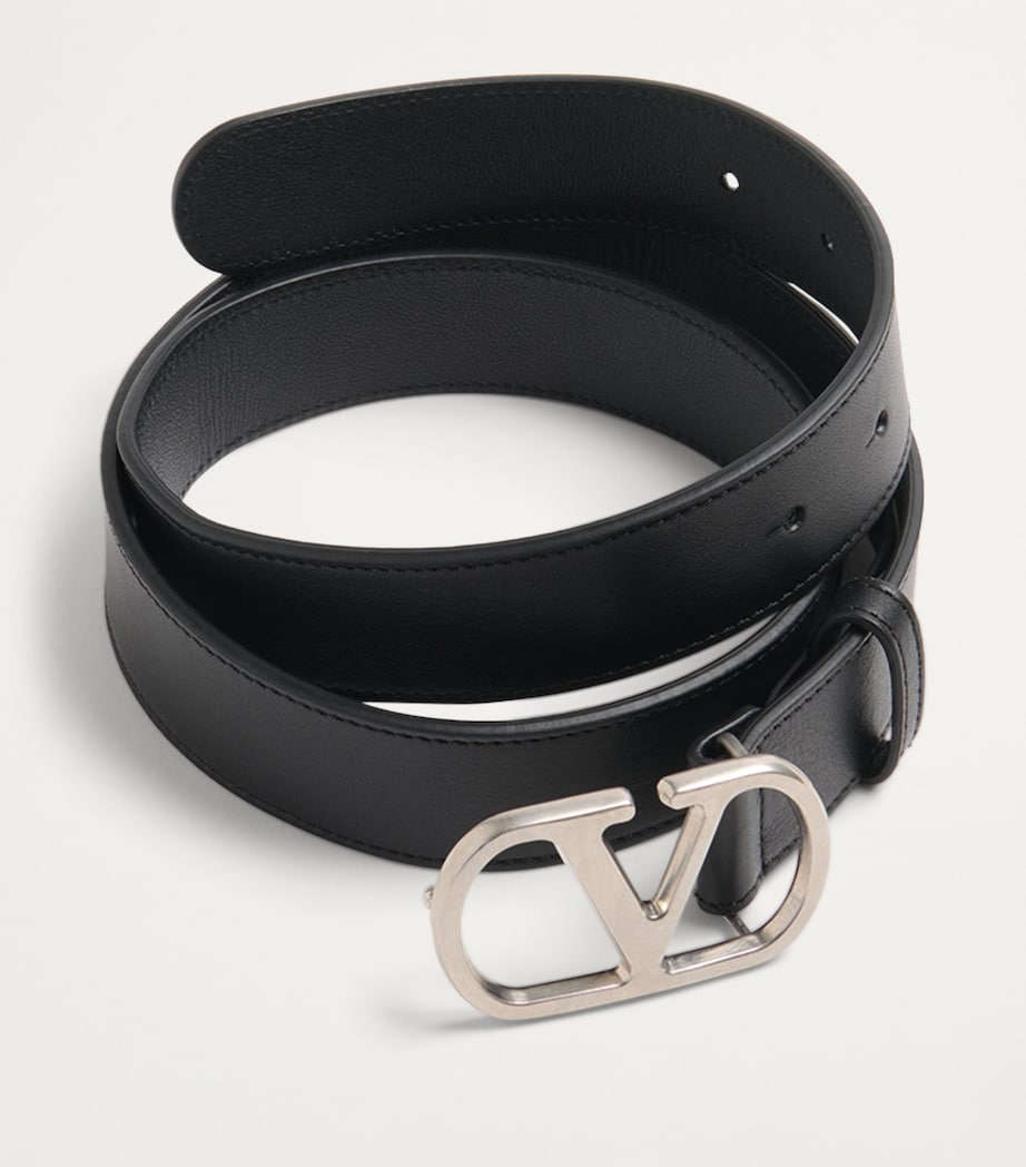 Leather VLogo Signature Belt 0NO Image 2