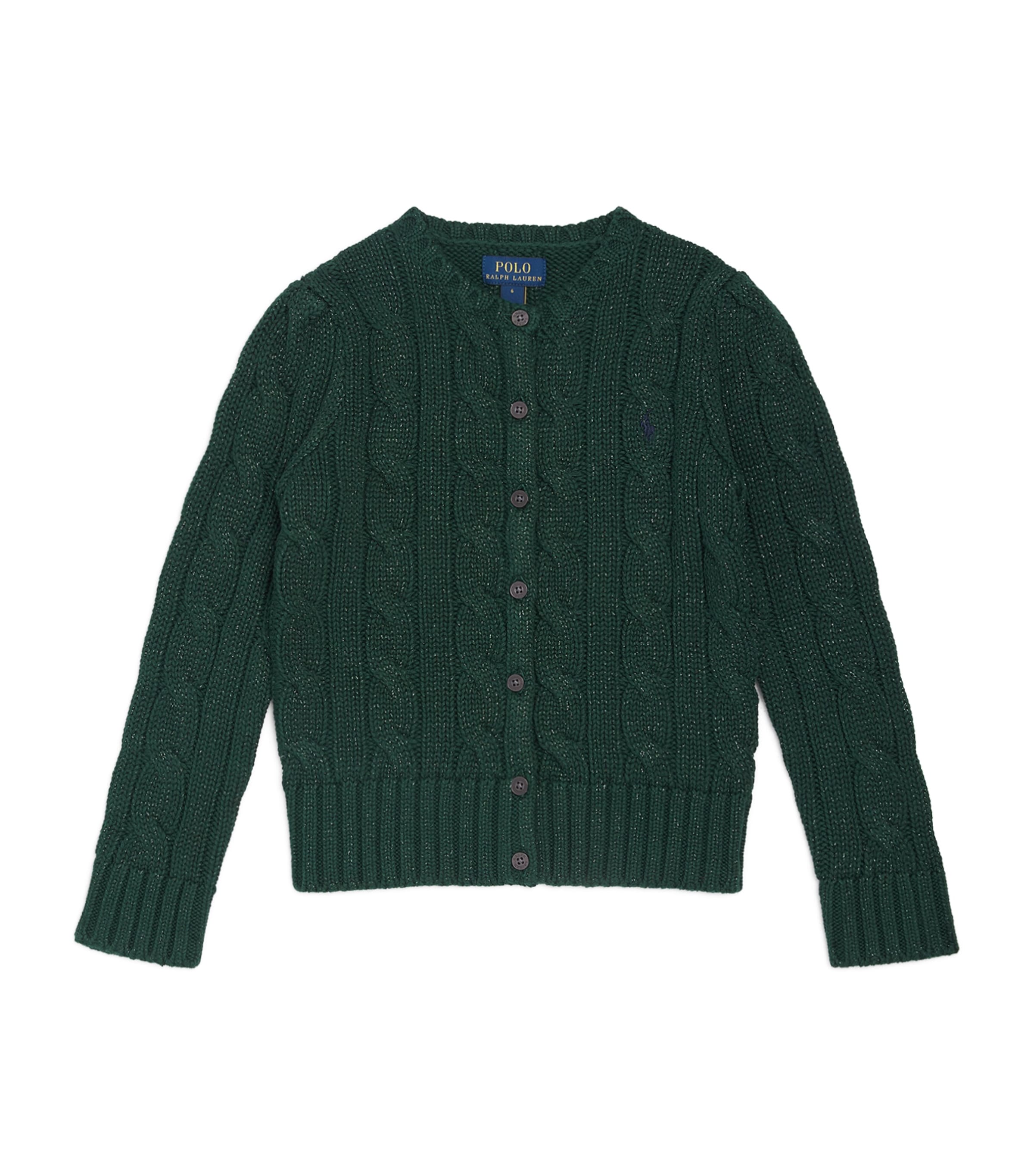 Ralph Lauren Kids Glitter Cable-Knit Cardigan (2-6.5 Years)