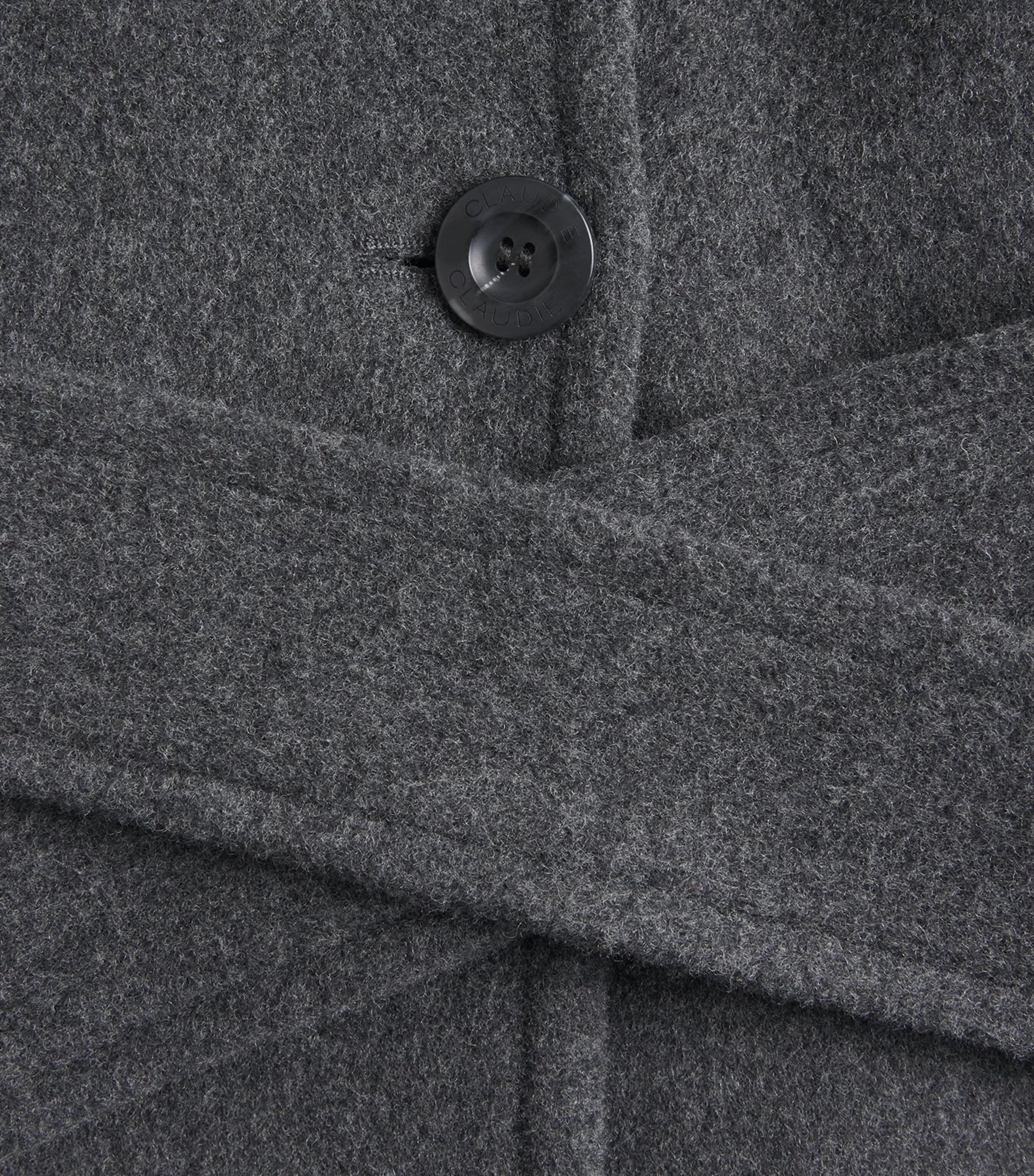 Claudie Pierlot Womens Wool-Blend Belted Coat Gris Image 6