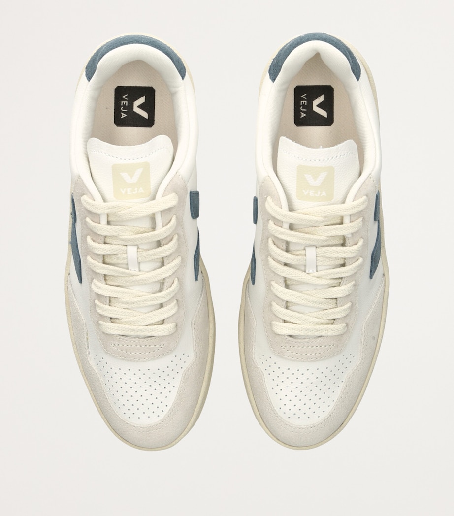 Leather V-90 Sneakers WHITE/NAVY Image 4