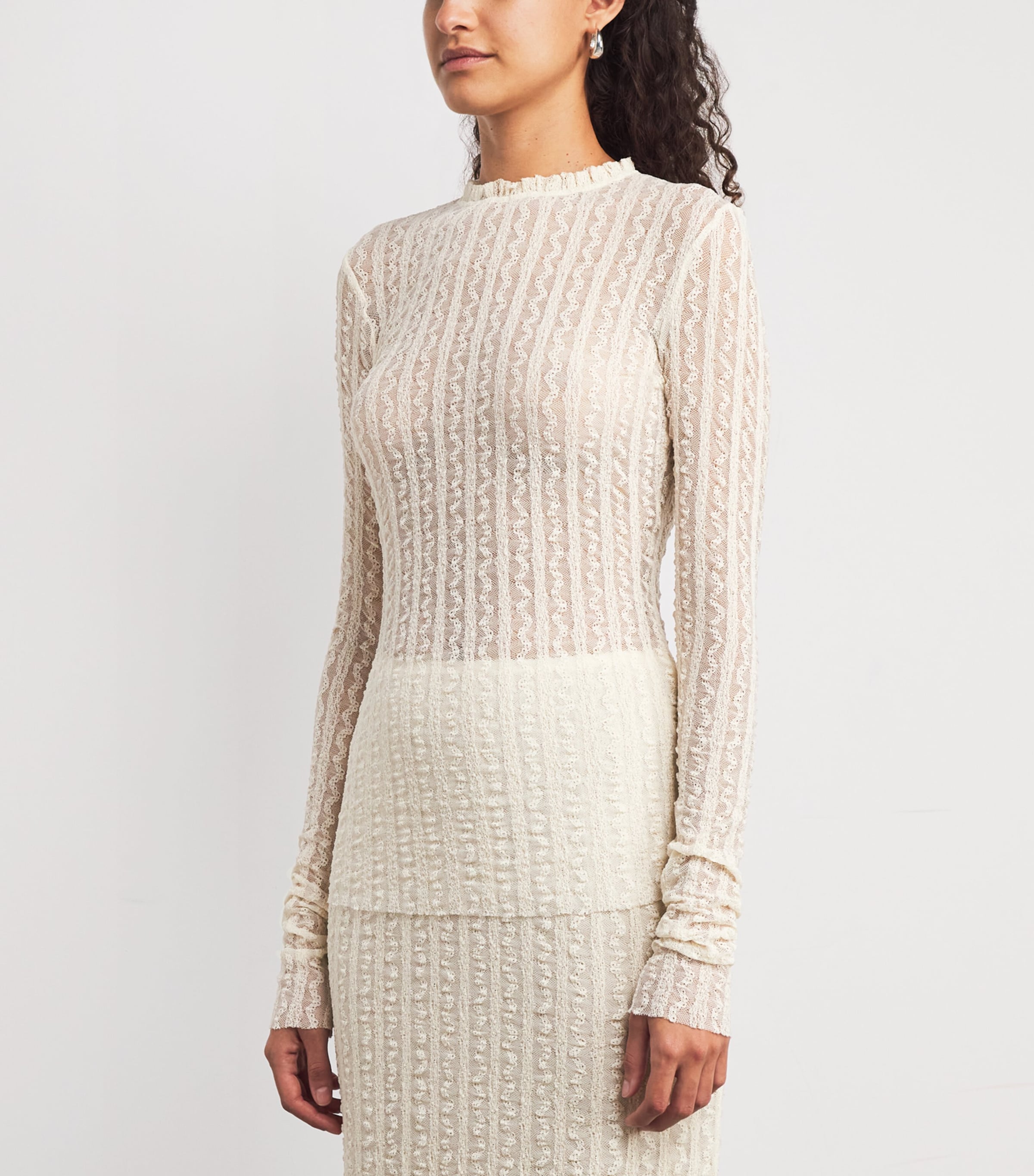 Lace Long-Sleeve T-Shirt ECRU Image 3