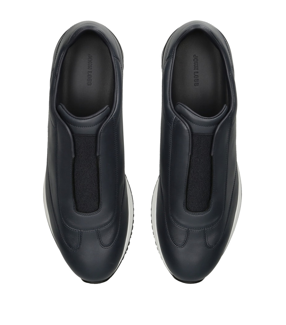 Leather Lift Slip-On Sneakers NAVY Image 4