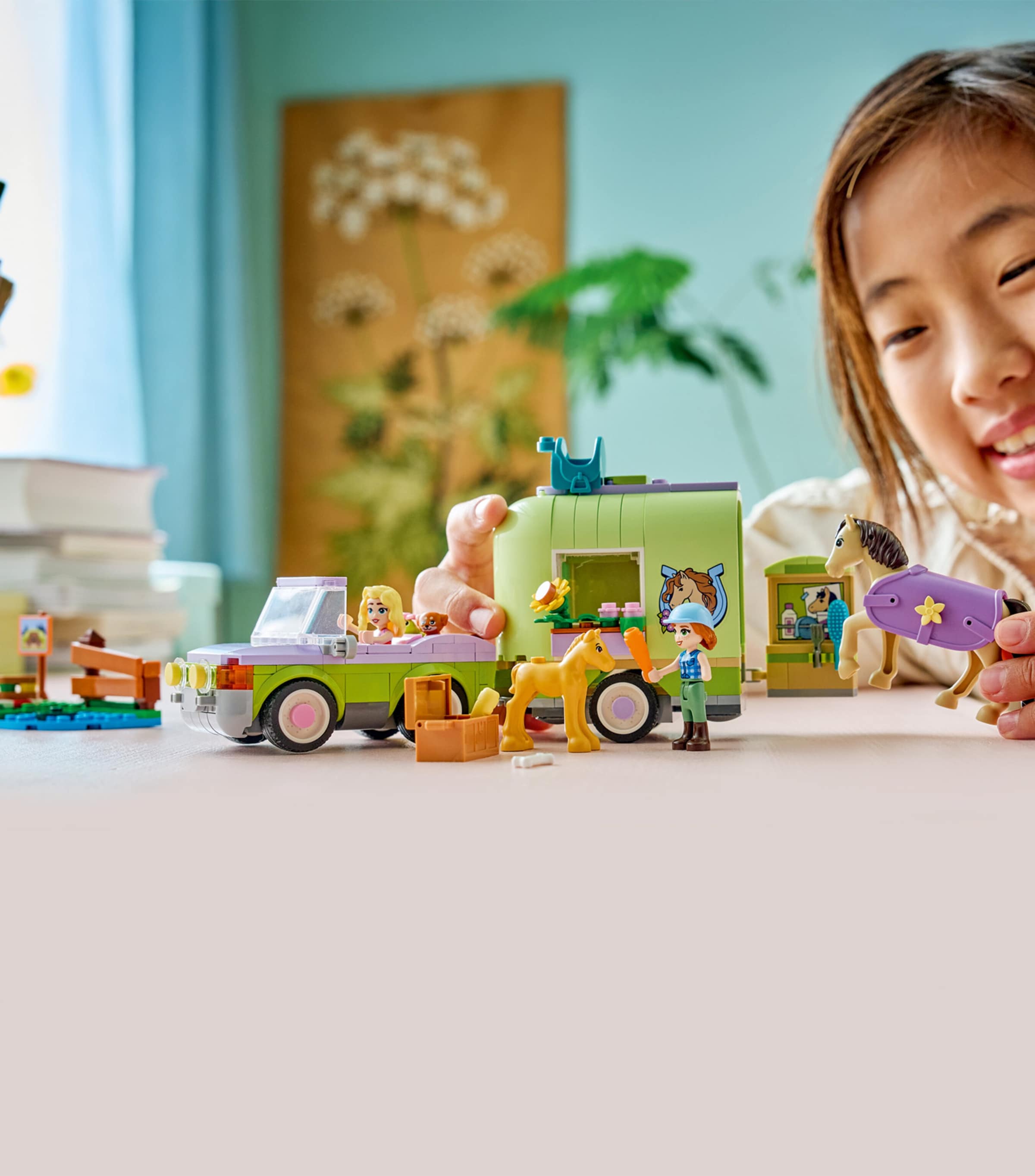 LEGO Friends Horse & Baby Foal Trailer Toy Set 42695 MULTI Image 3