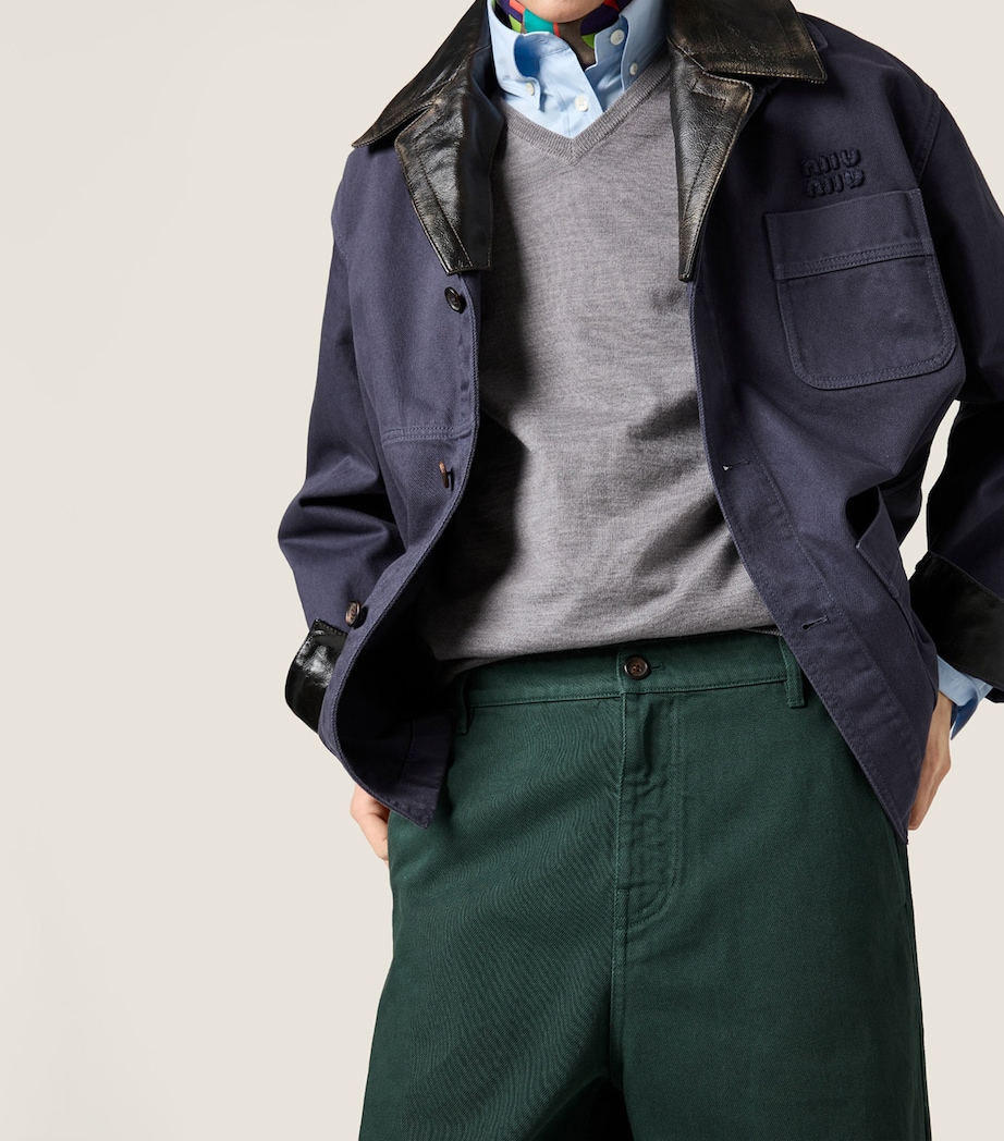 Miu Miu Womens Cotton Chore Jacket Image 6