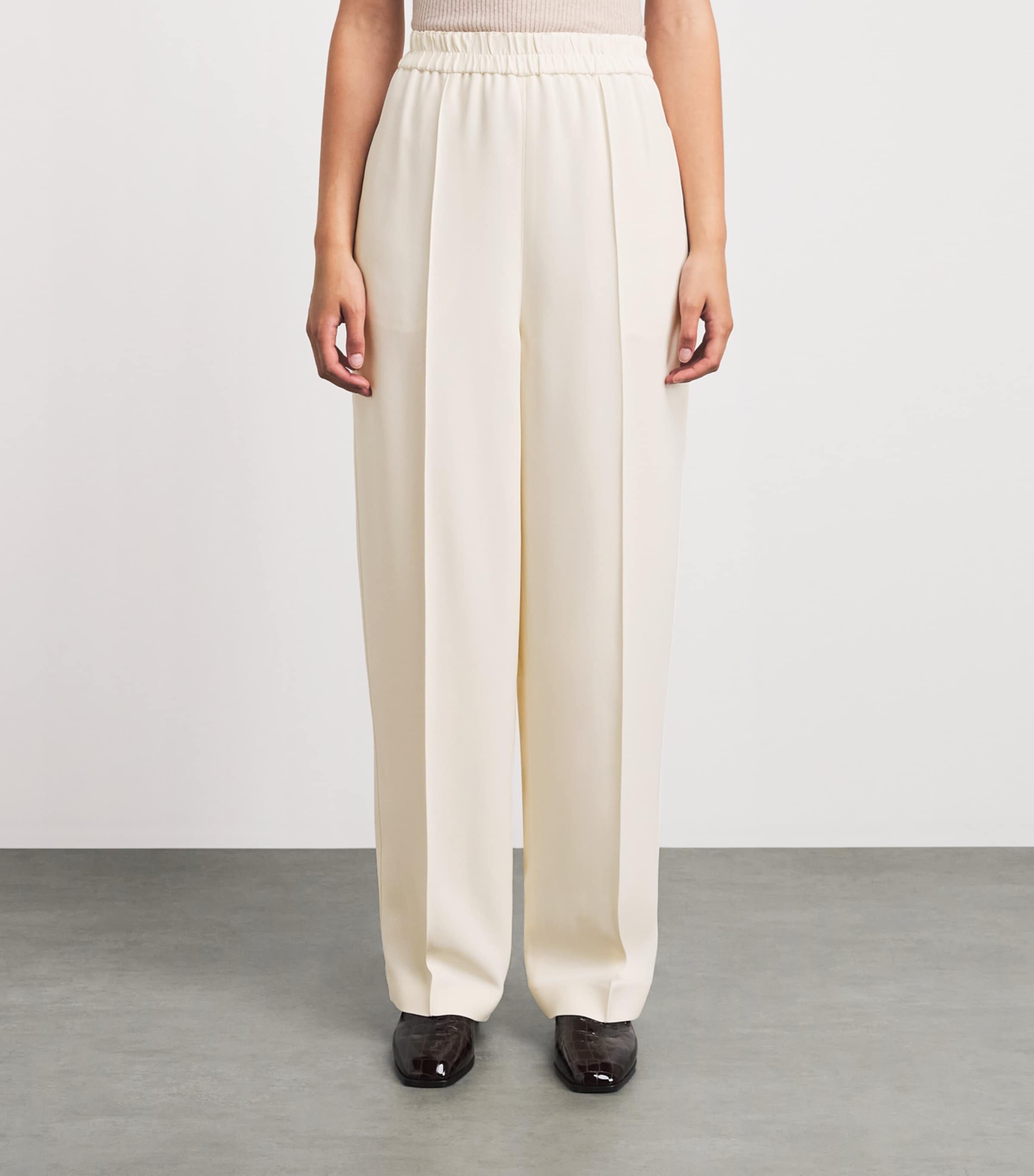 Fabiana Filippi Womens Cady Beaded Trousers Burro Image 4