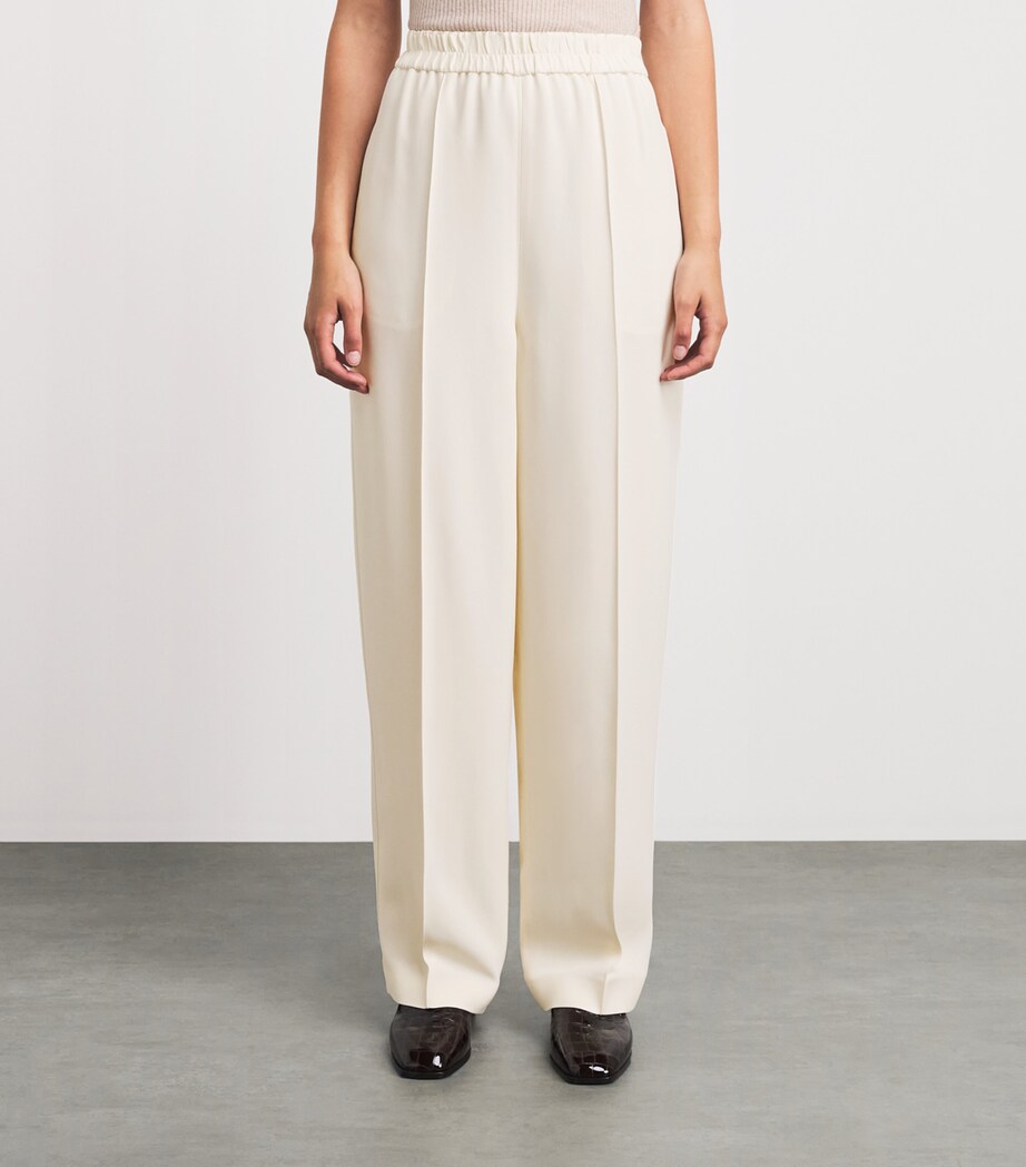 Fabiana Filippi Womens Cady Beaded Trousers Burro Image 4