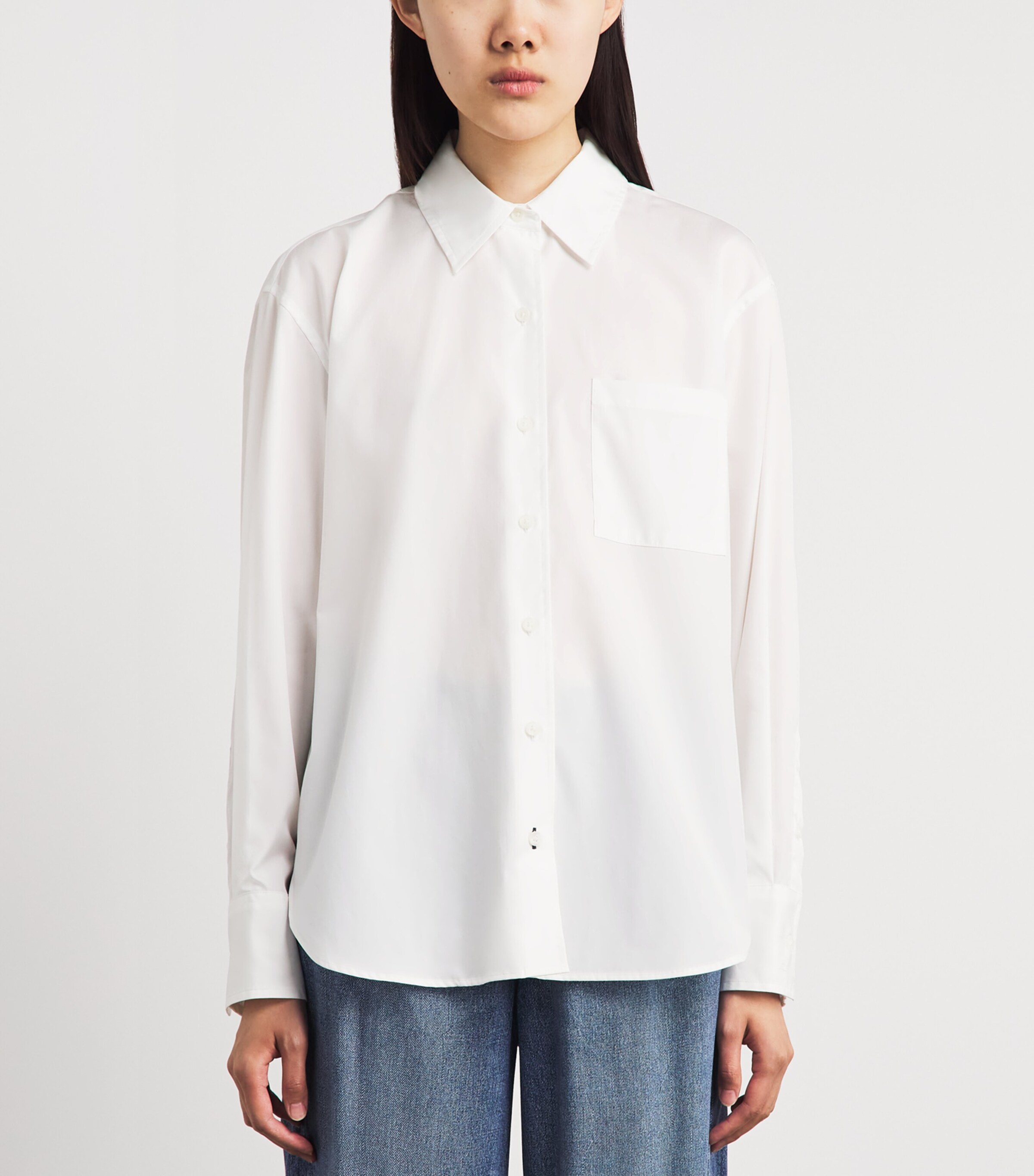 Rag & Bone Womens Cotton Poplin Connie Shirt White Image 4