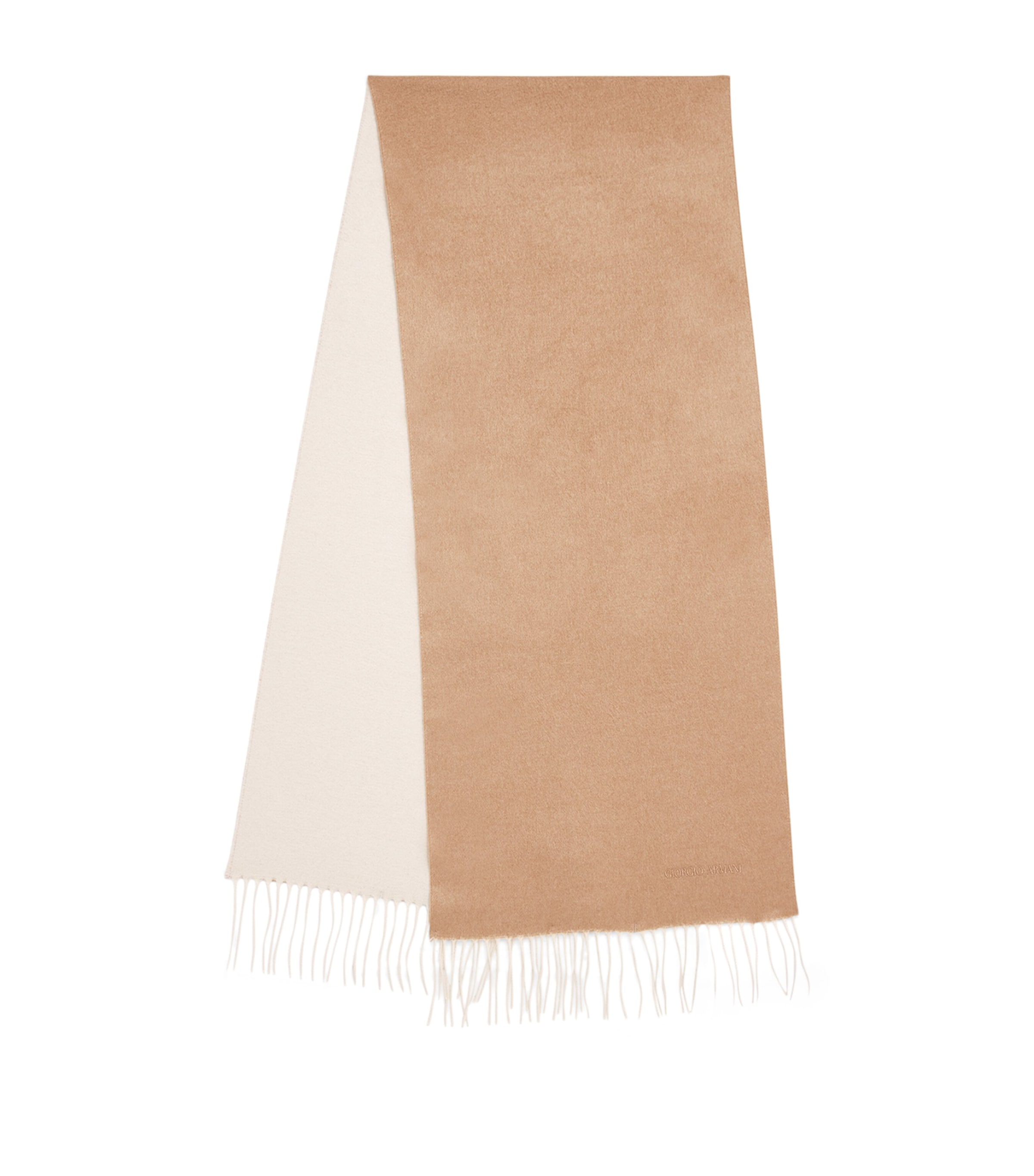 スカーフ EMPORIO ARMANI Woman Neck scarf Beige EW001434AF14613 UA205 Modal-blend stole with jacquard stripes and logo | Emporio