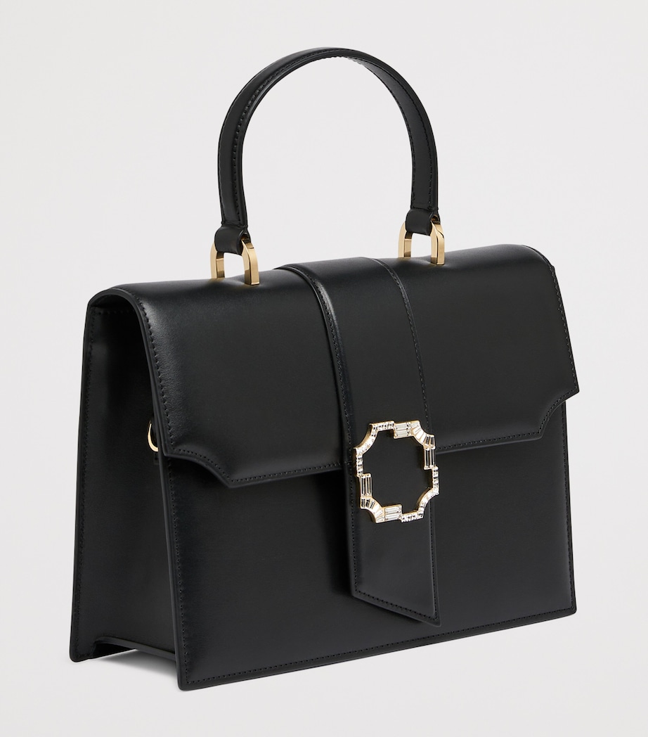Medium Leather Audrey Top-Handle Bag BLACK Image 2