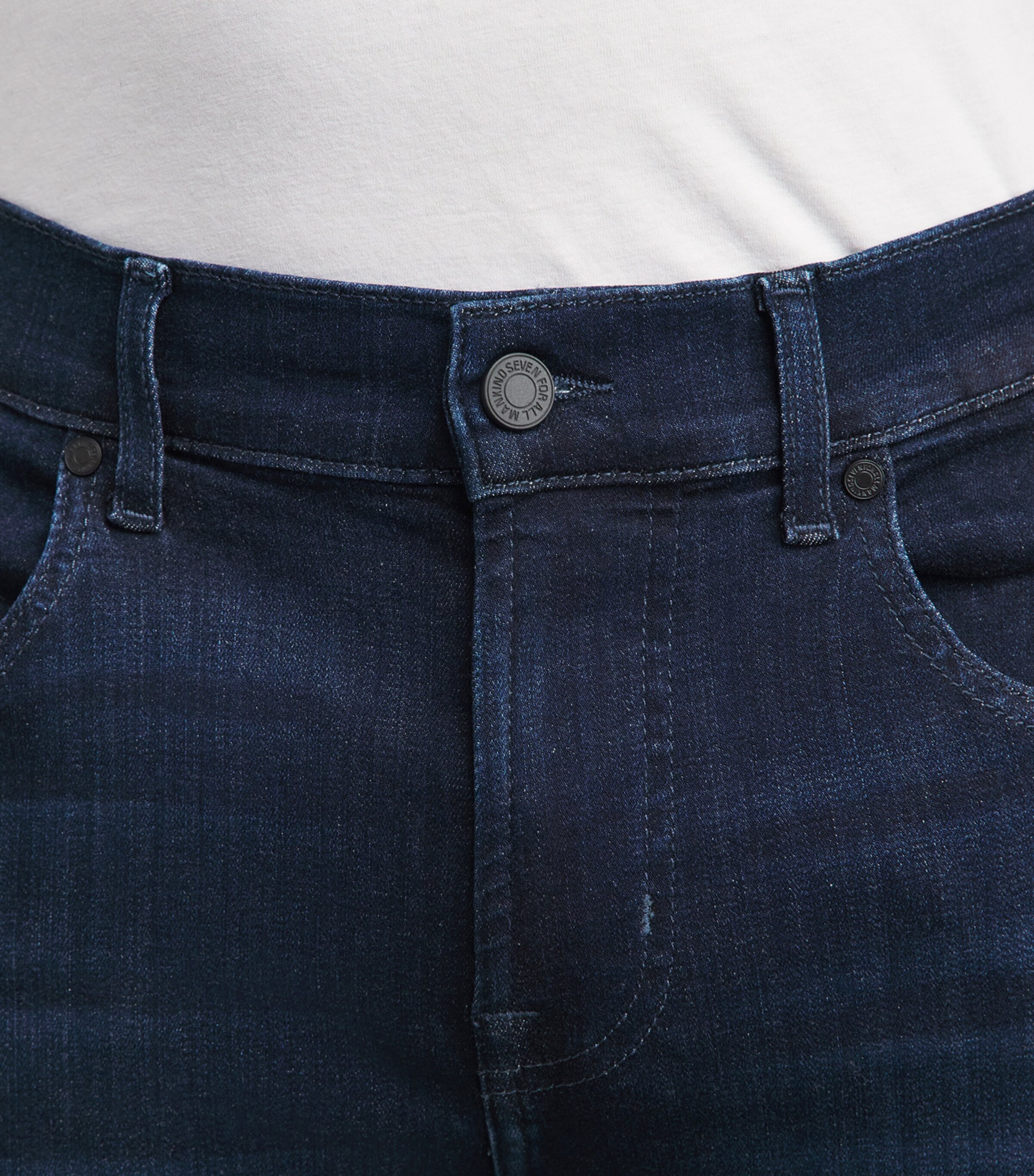 7 For All Mankind Mens Slimmy Lux Performance Plus Jeans Deep Blue Image 3