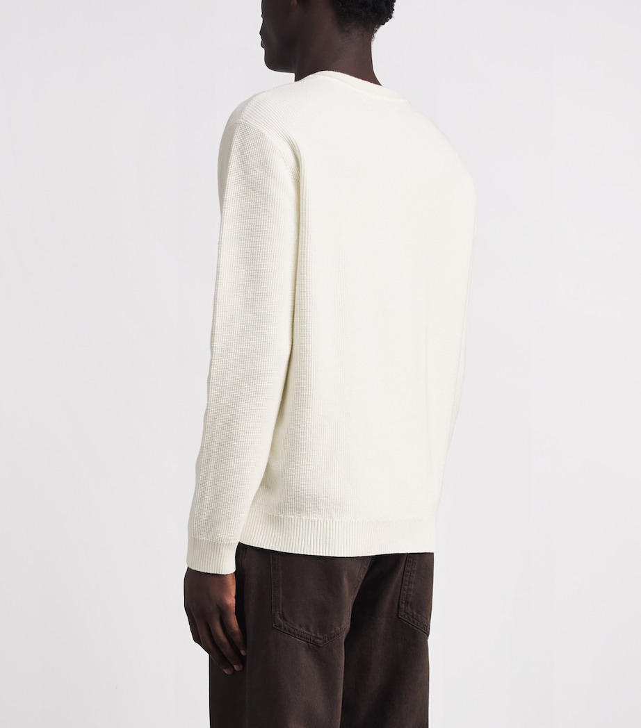 Samsøe Samsøe Mens Saklas V-Neck Sweater Clear Cream Image 5