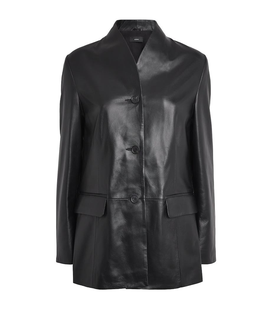 Leather Juno Jacket BLACK Image 1