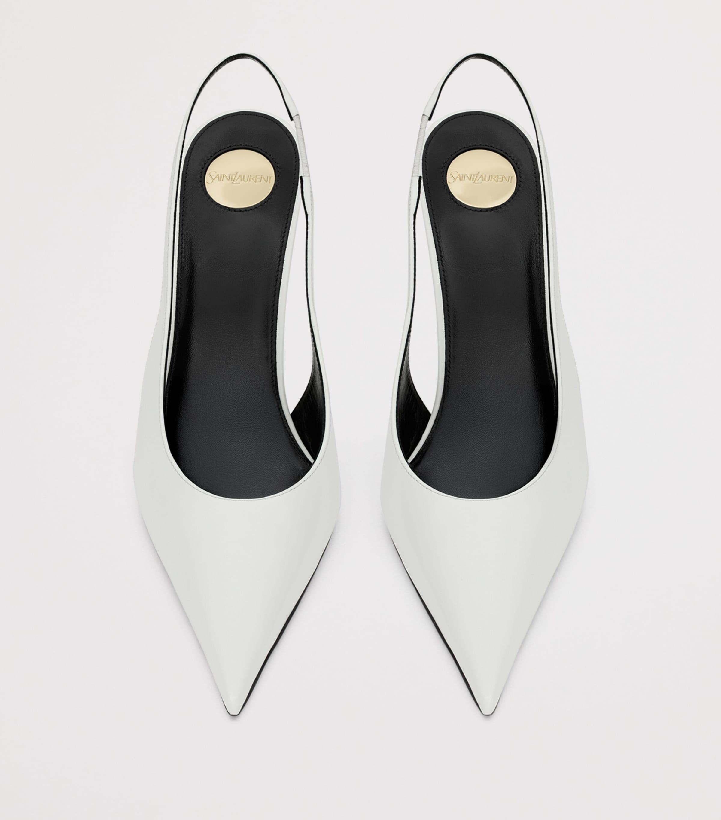 Saint Laurent Leather P.A.R.I.S Slingback Pumps 110 Image 2