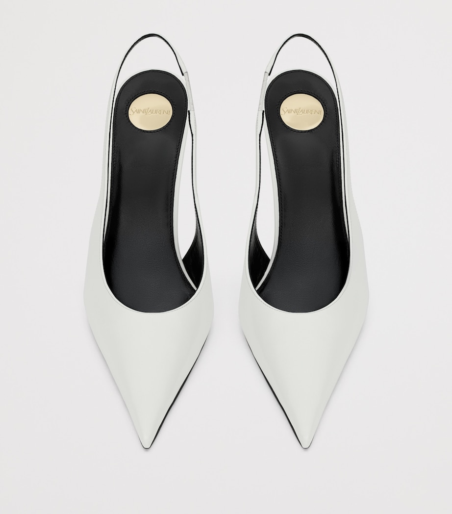 Saint Laurent Leather P.A.R.I.S Slingback Pumps 110 Image 2