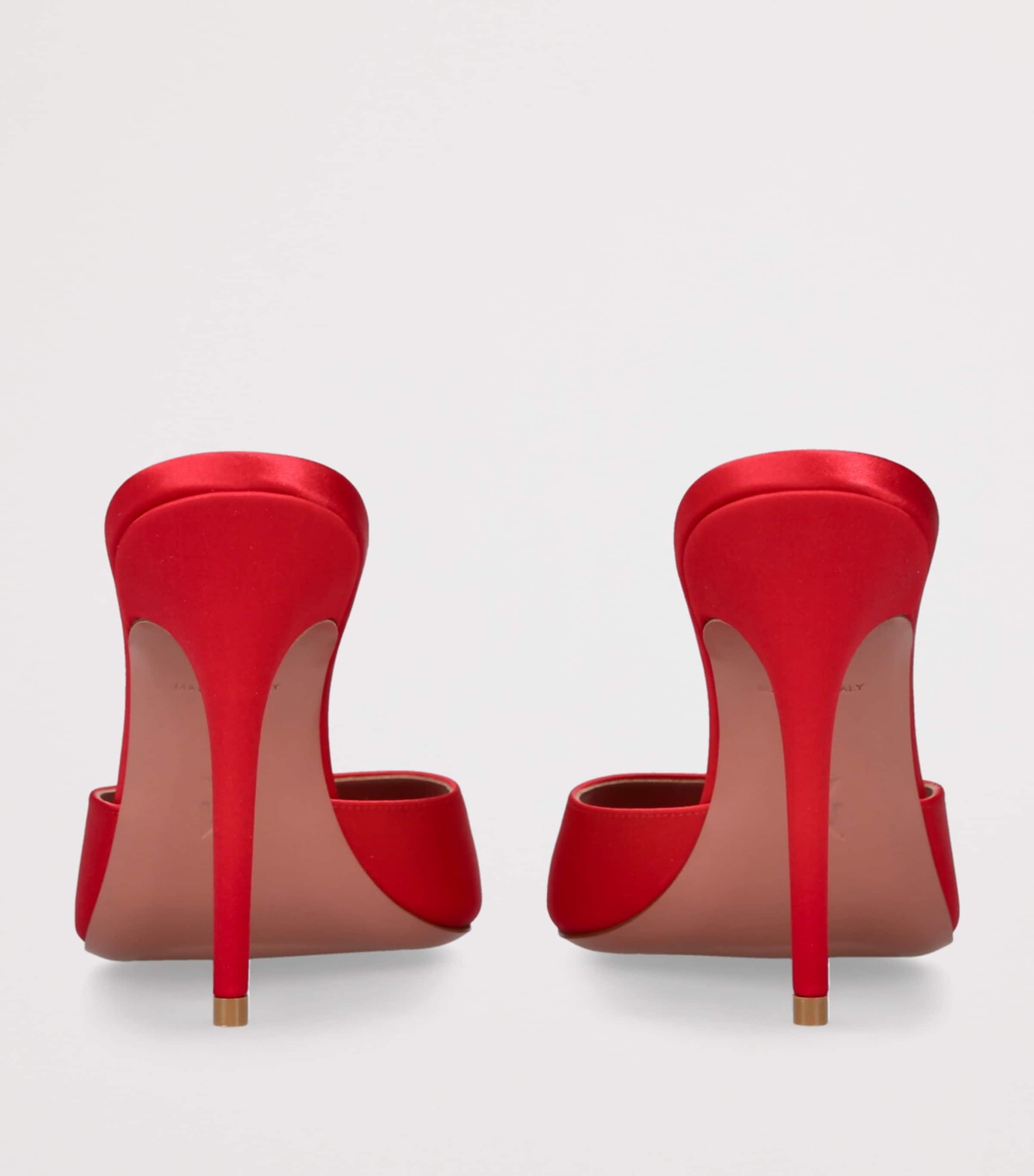 Amina Muaddi Elodie Heeled Mules 105 Red Image 2