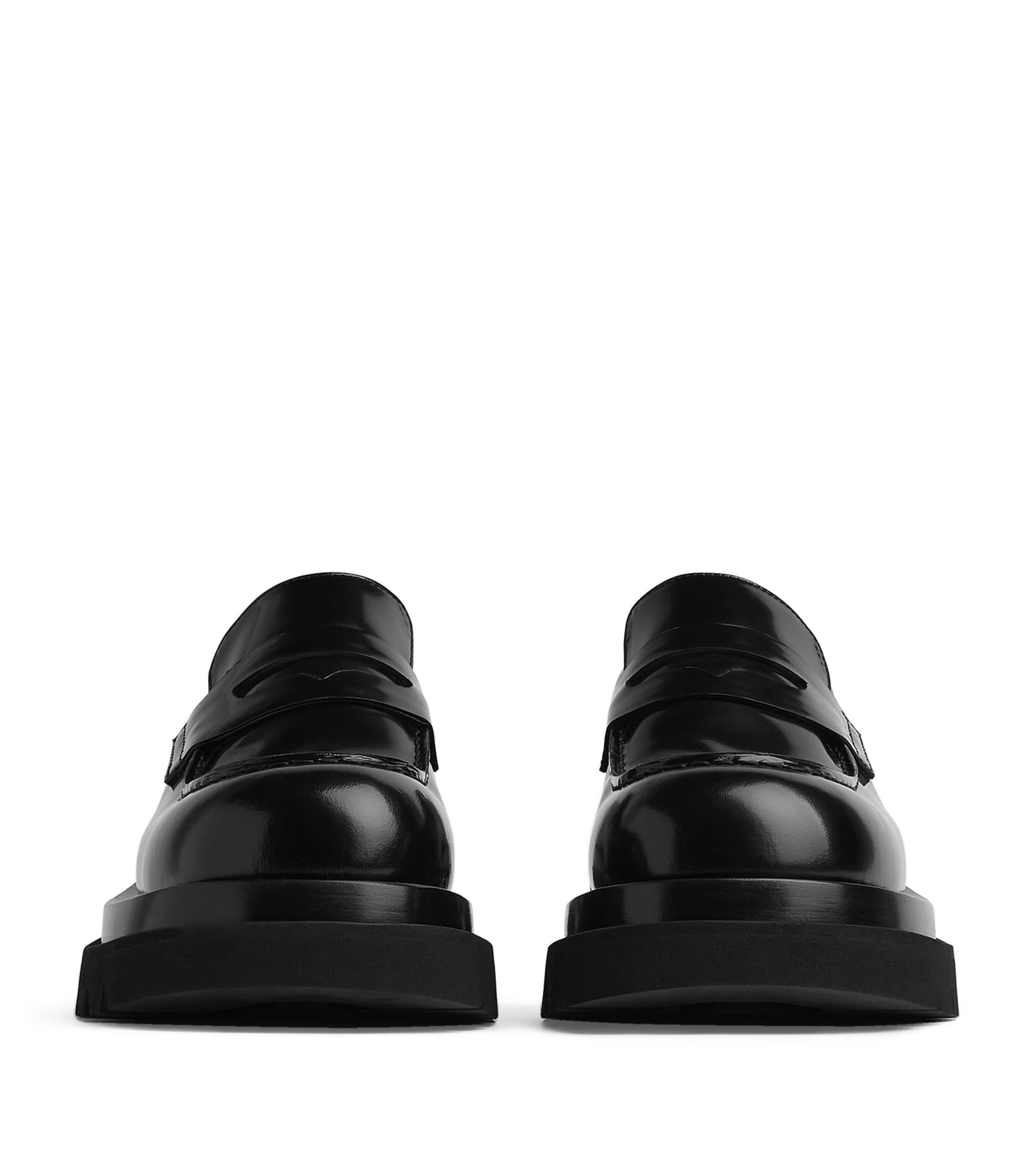 Calfskin Lug Flatform Loafers 55 NERO/NERO Image 4