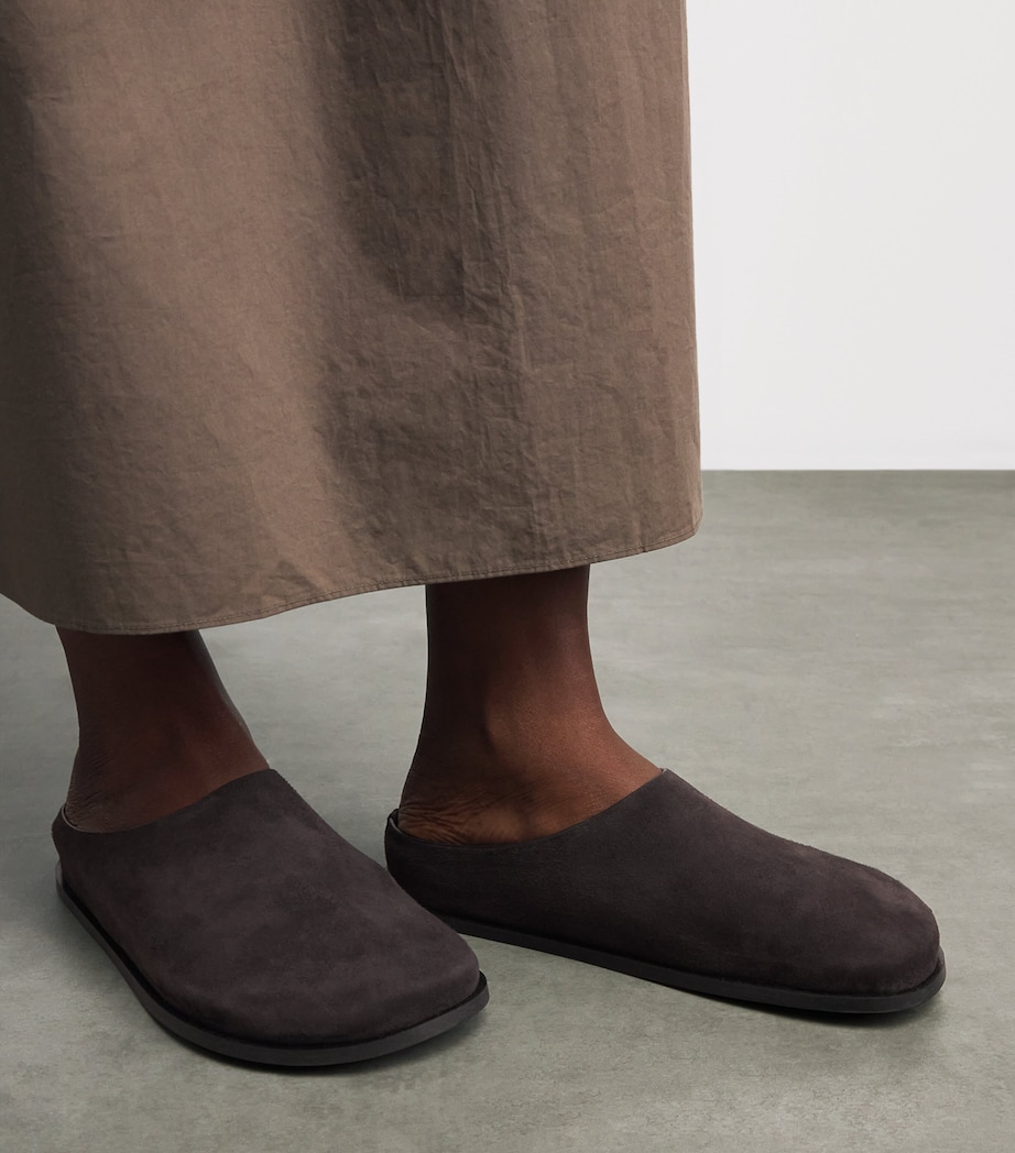 A.EMERY Suede Lou Clogs Black Berry Suede Image 2