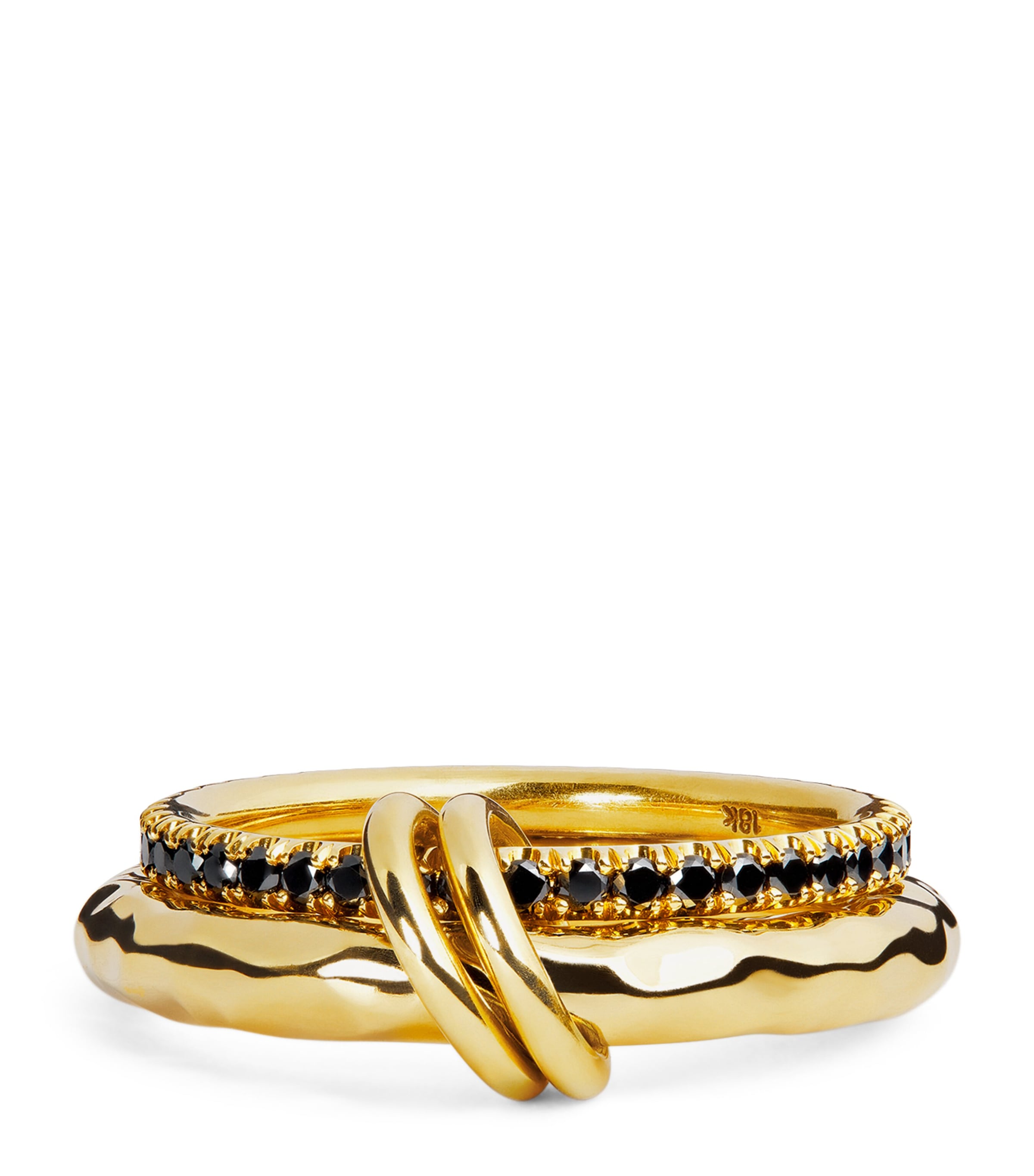 Spinelli Kilcollin Yellow Gold and Black Diamond Osric Vulcan Ring