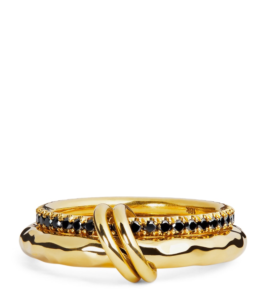 Yellow Gold and Black Diamond Osric Vulcan Ring YELLOW GOLD Image 1