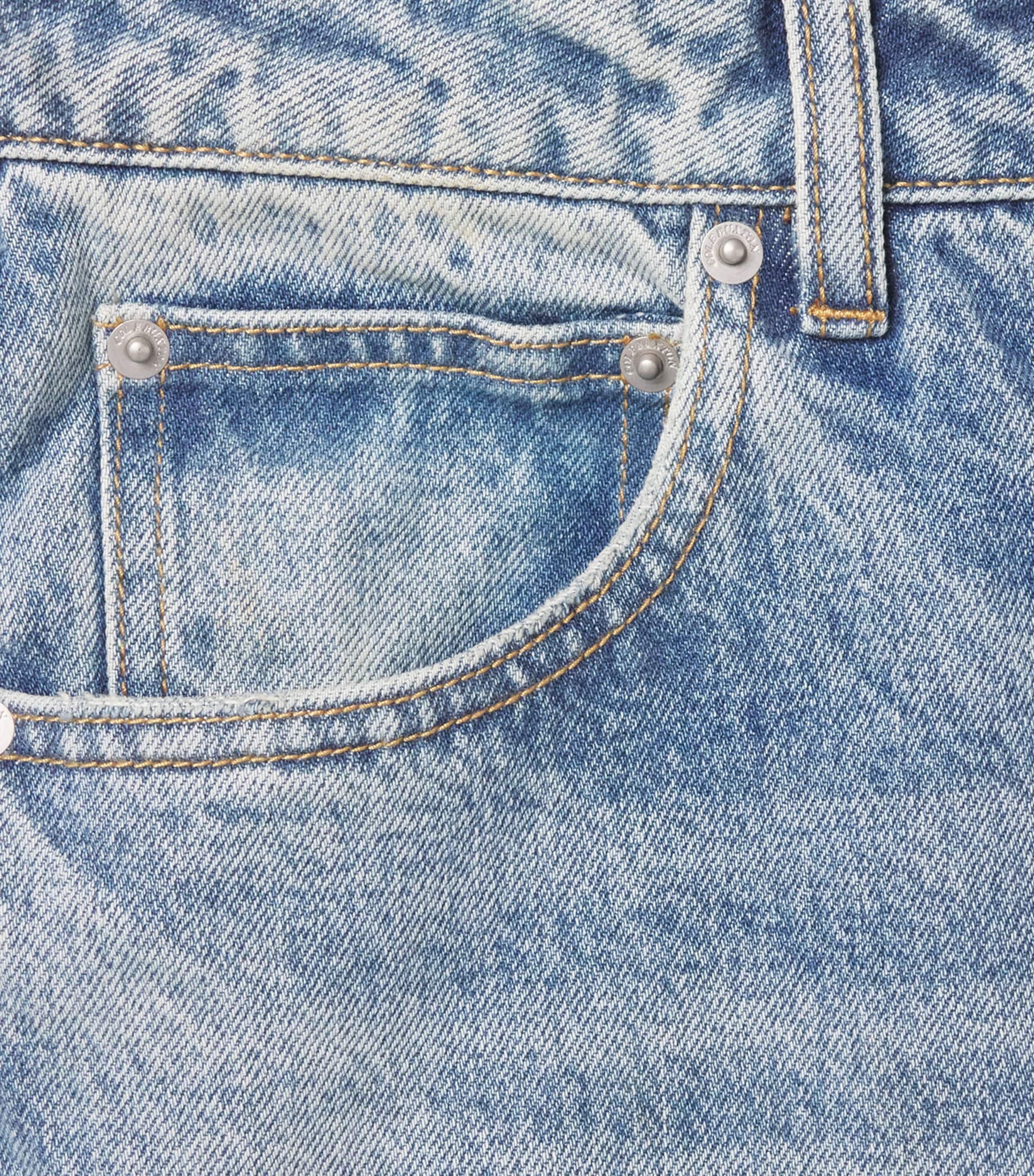 COLE BUXTON Mens Distressed Straight Jeans Blue Image 6