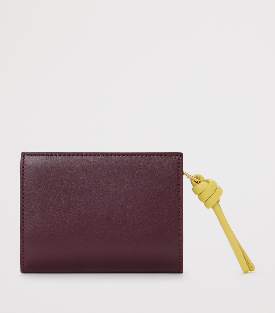Leather Knot Wallet DARK BURGUNDY Image 4