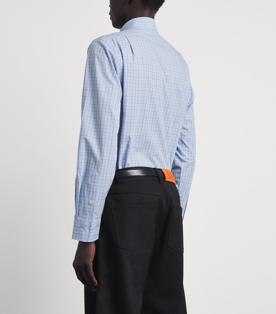 Polo Ralph Lauren Mens Stretch-Cotton Check Custom Fit Shirt Blue Multi Image 5
