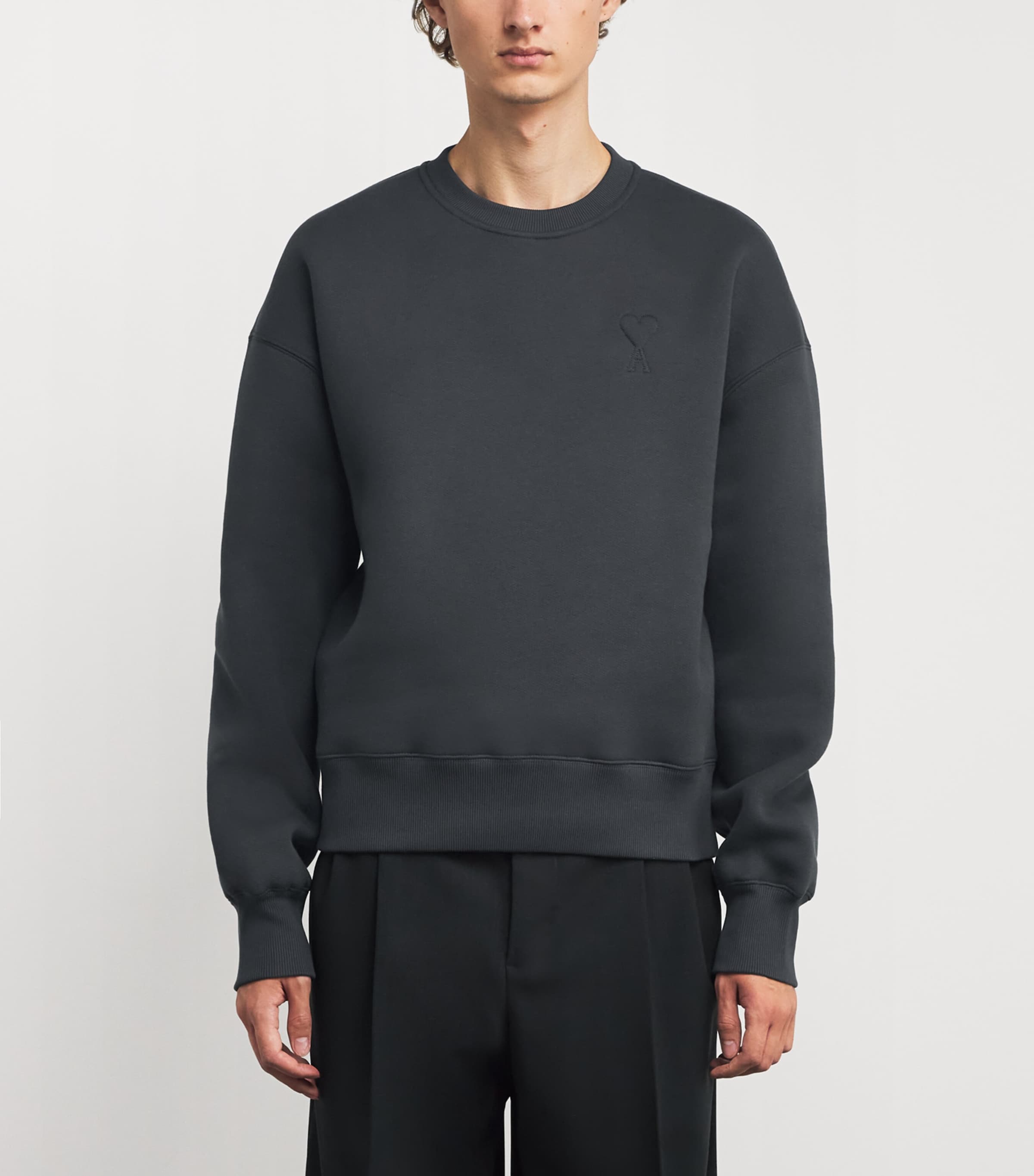 Cotton Ami de Coeur Sweatshirt 020 - ANTHRACITE Image 3