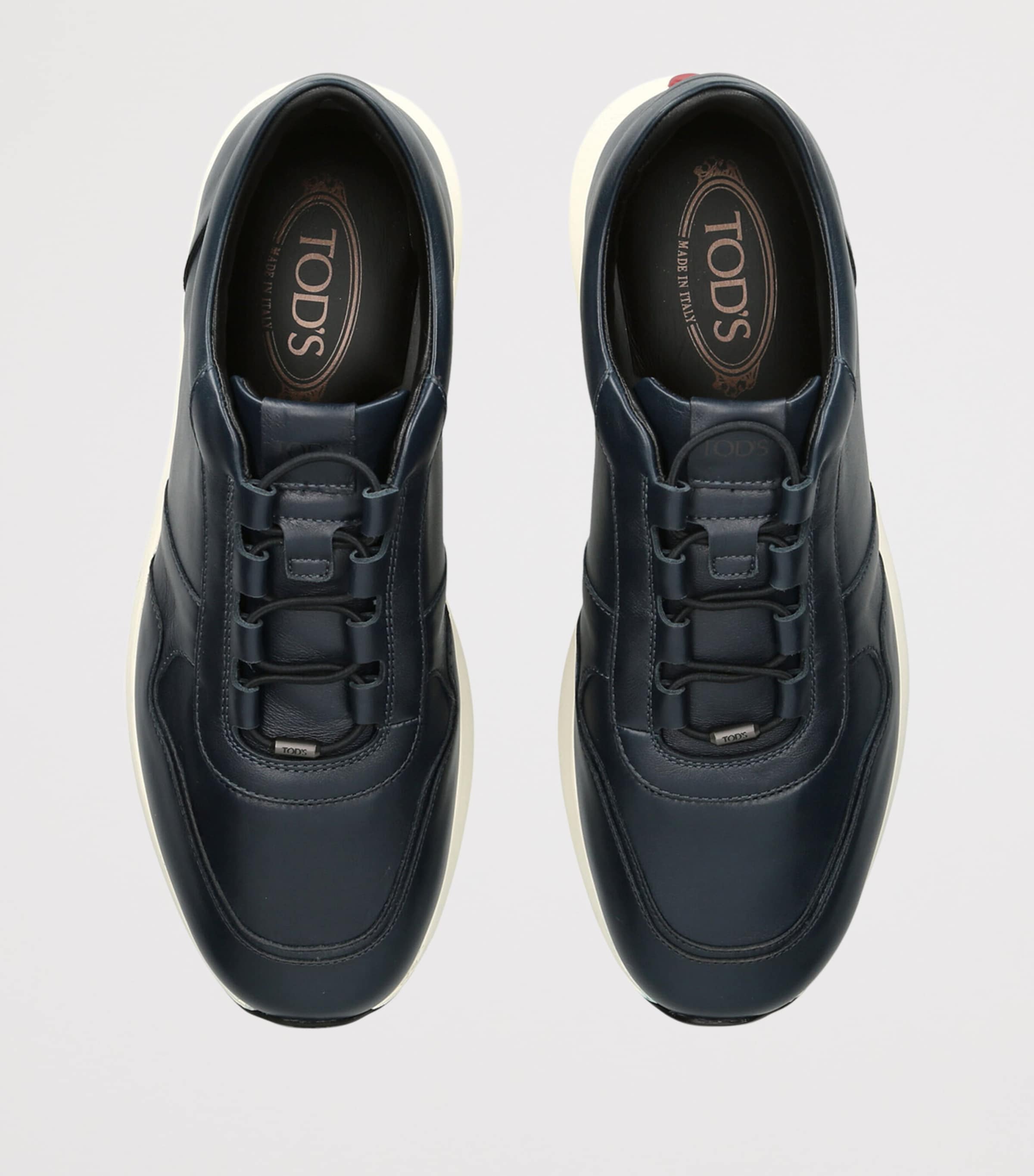 Tod's Leather Allacciato 79k Sneakers Navy Image 3