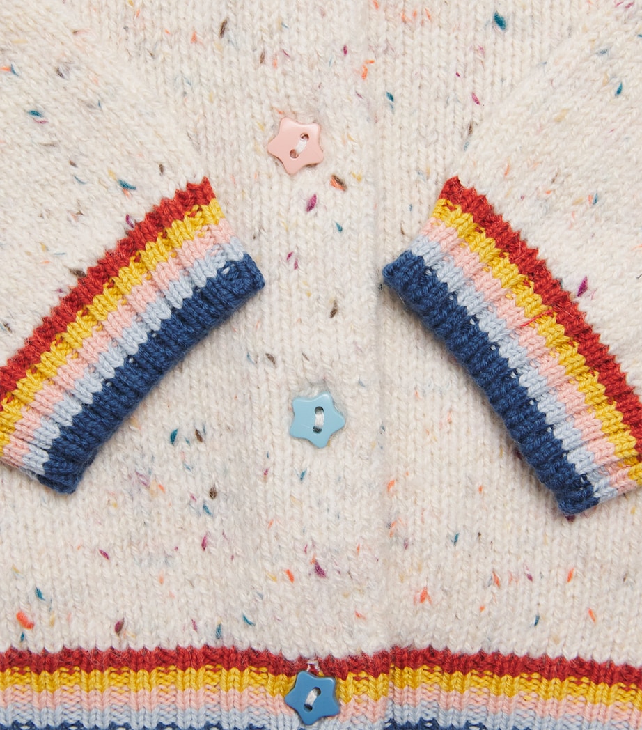 Stella McCartney Kids Knitted Cardigan (3-36 Months) Ivory Image 3