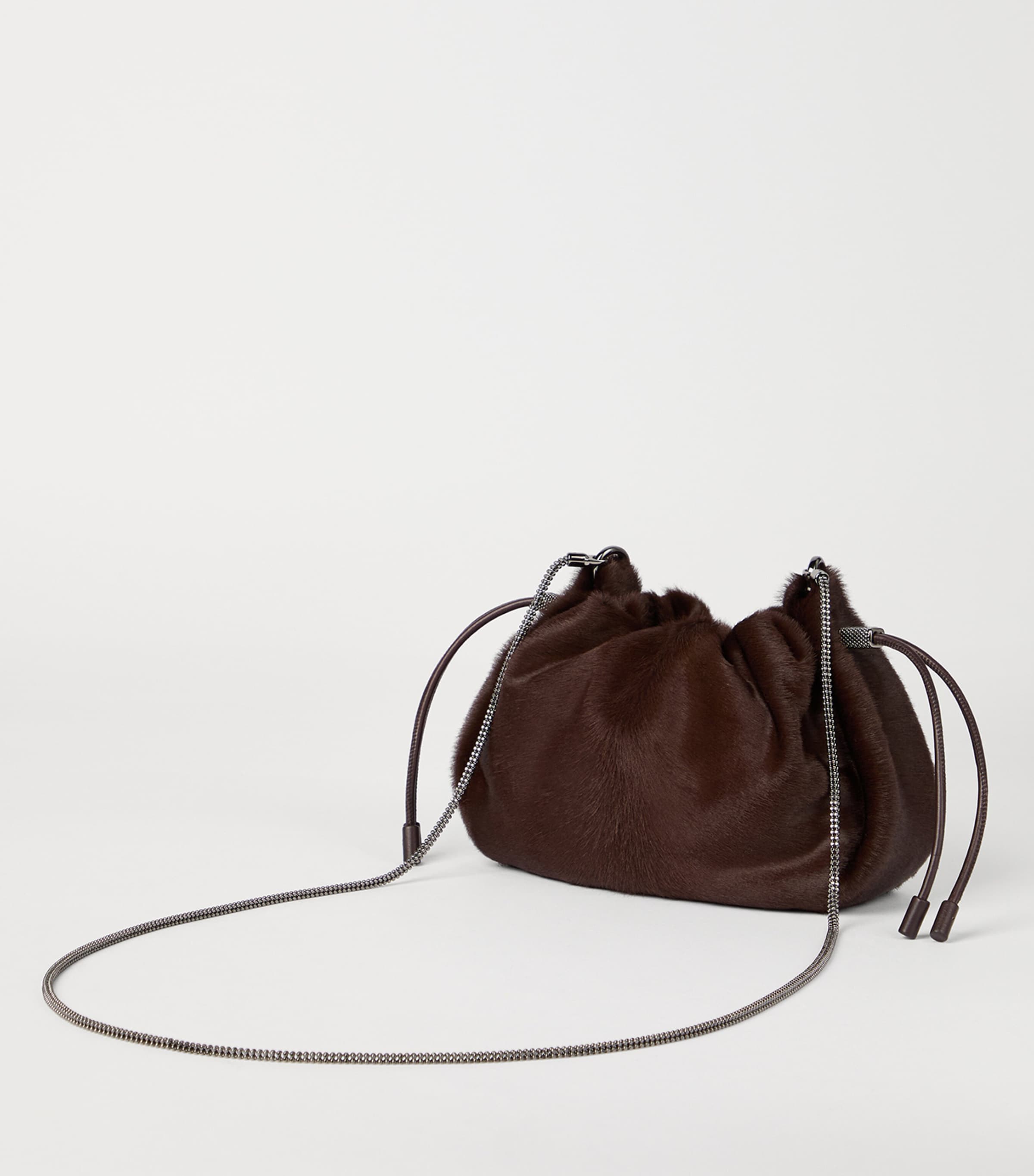 Mini Calf Hair Mellow Bucket Bag C4398 Image 2