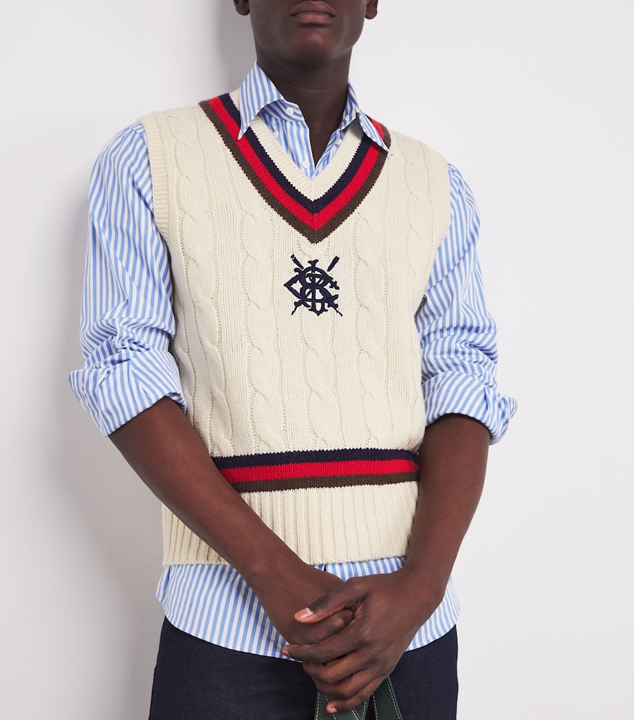 Wool-Blend Cricket Sweater Vest NATURAL Image 6