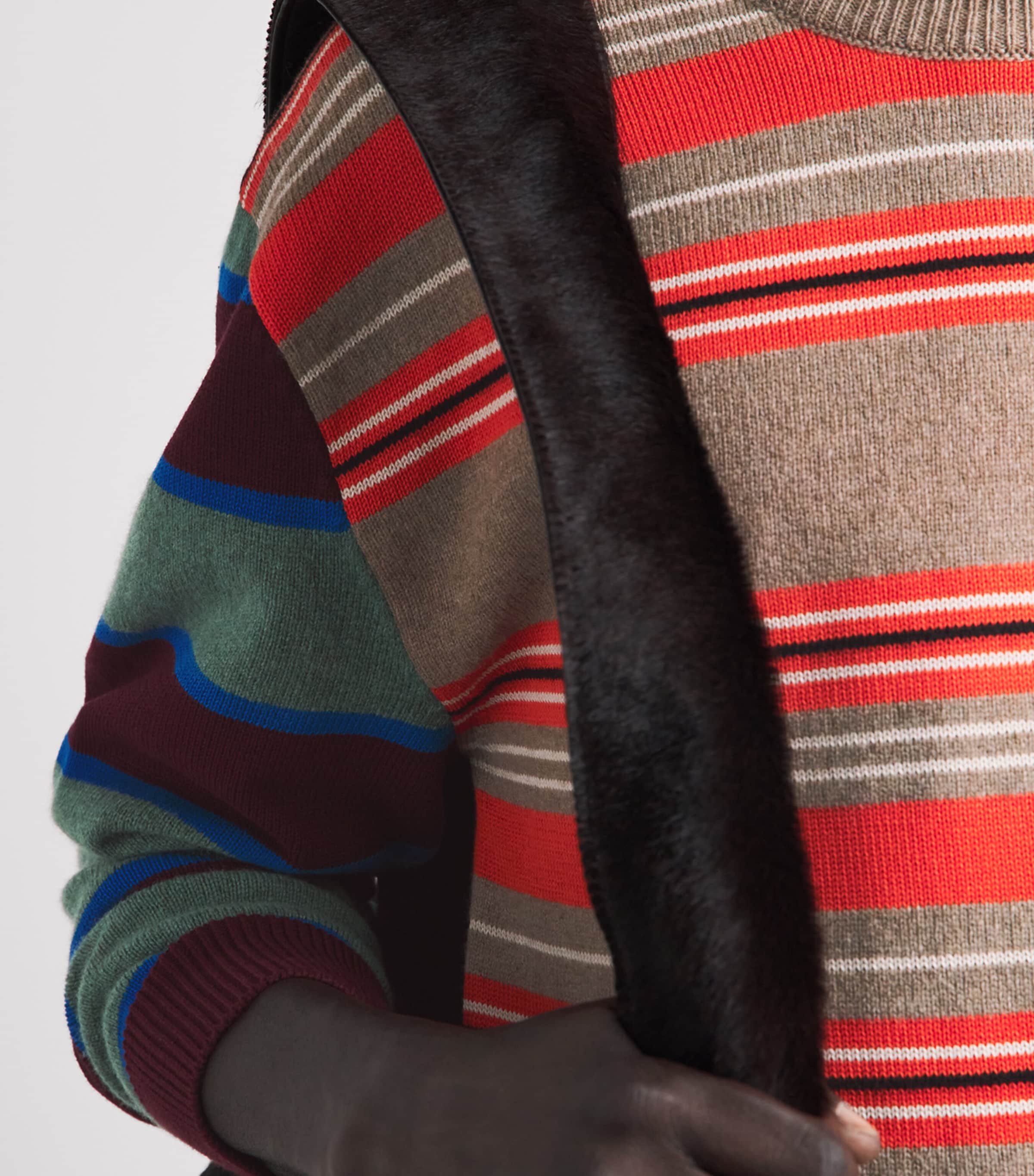 Paul Smith Mens Wool-Cotton Stripe Sweater Image 3
