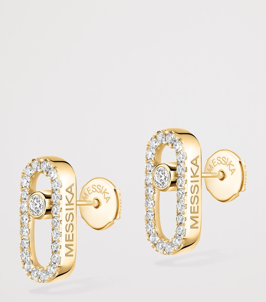 Messika Move Uno Yellow Gold and Diamond Stud Earrings (0.16ct) Yellow Gold Image 3