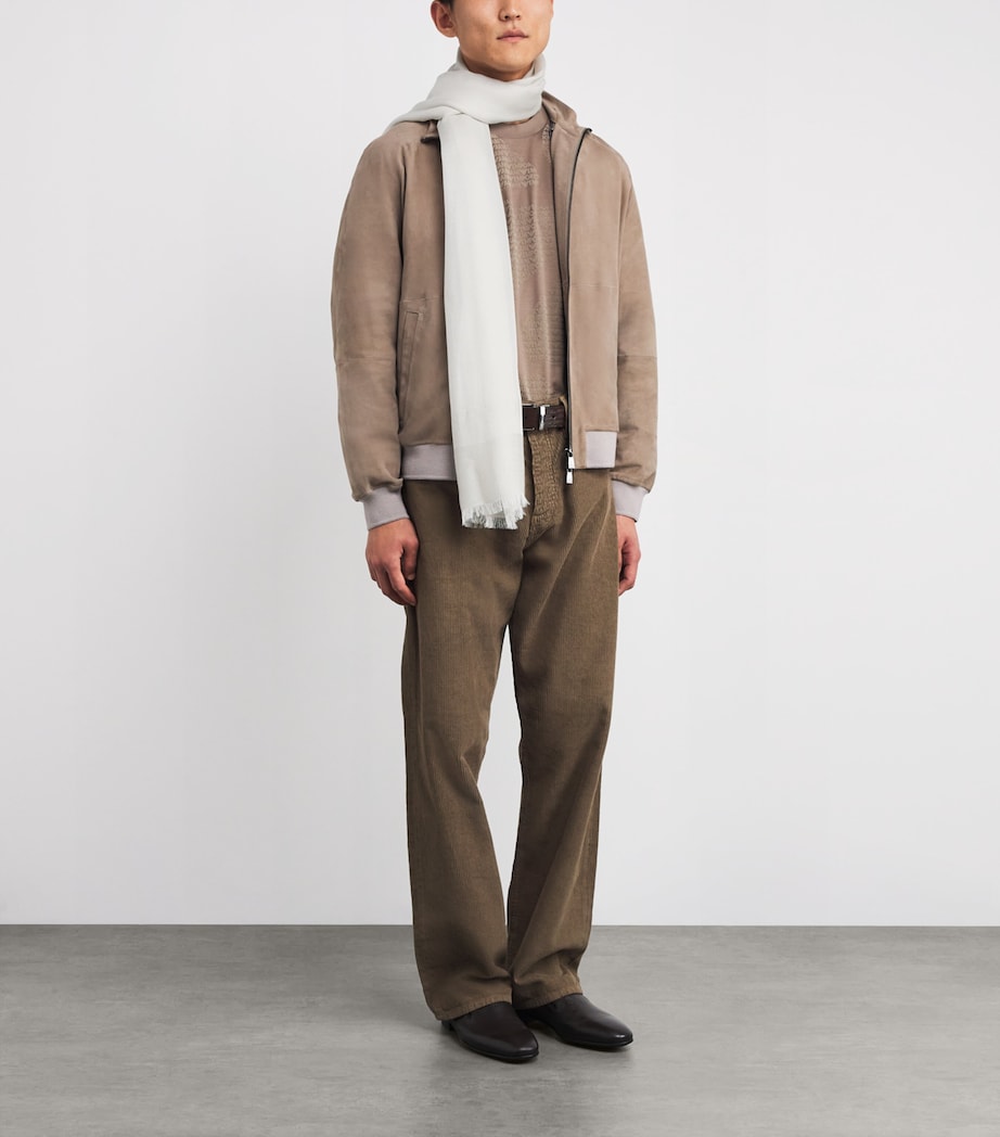 Wool-Blend Logo Scarf U0005 Image 2