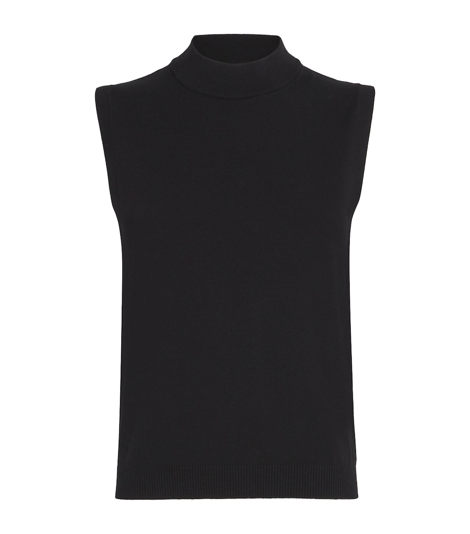 Knitted Tank Top BLACK Image 1