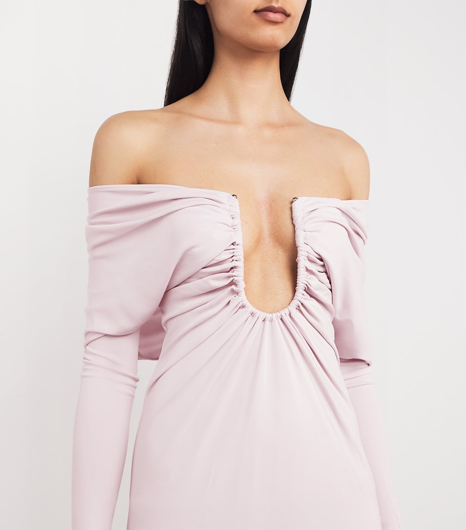 Jersey Shawl Gown CHALKY PINK Image 6