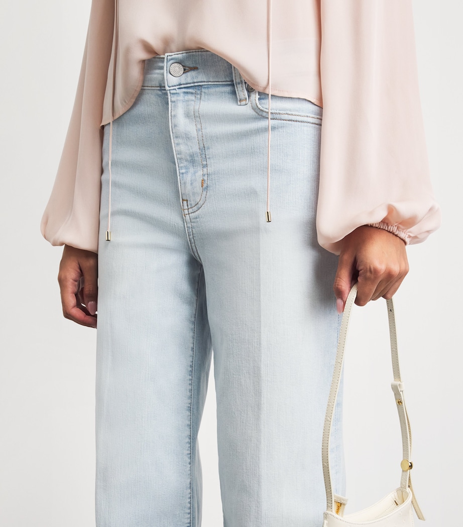 FRAME Womens Le Slim Palazzo Wide-Leg Jeans Preen Raw After Image 3