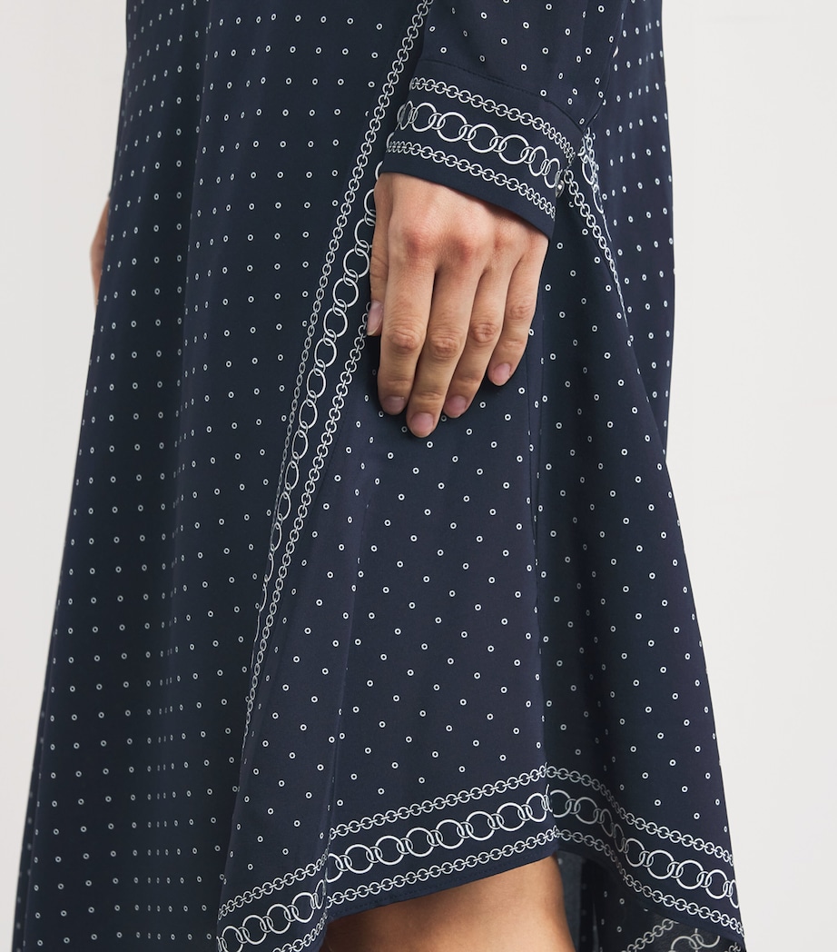 Asymmetric Hartley Midi Skirt B1106 NAVY MULTI Image 6