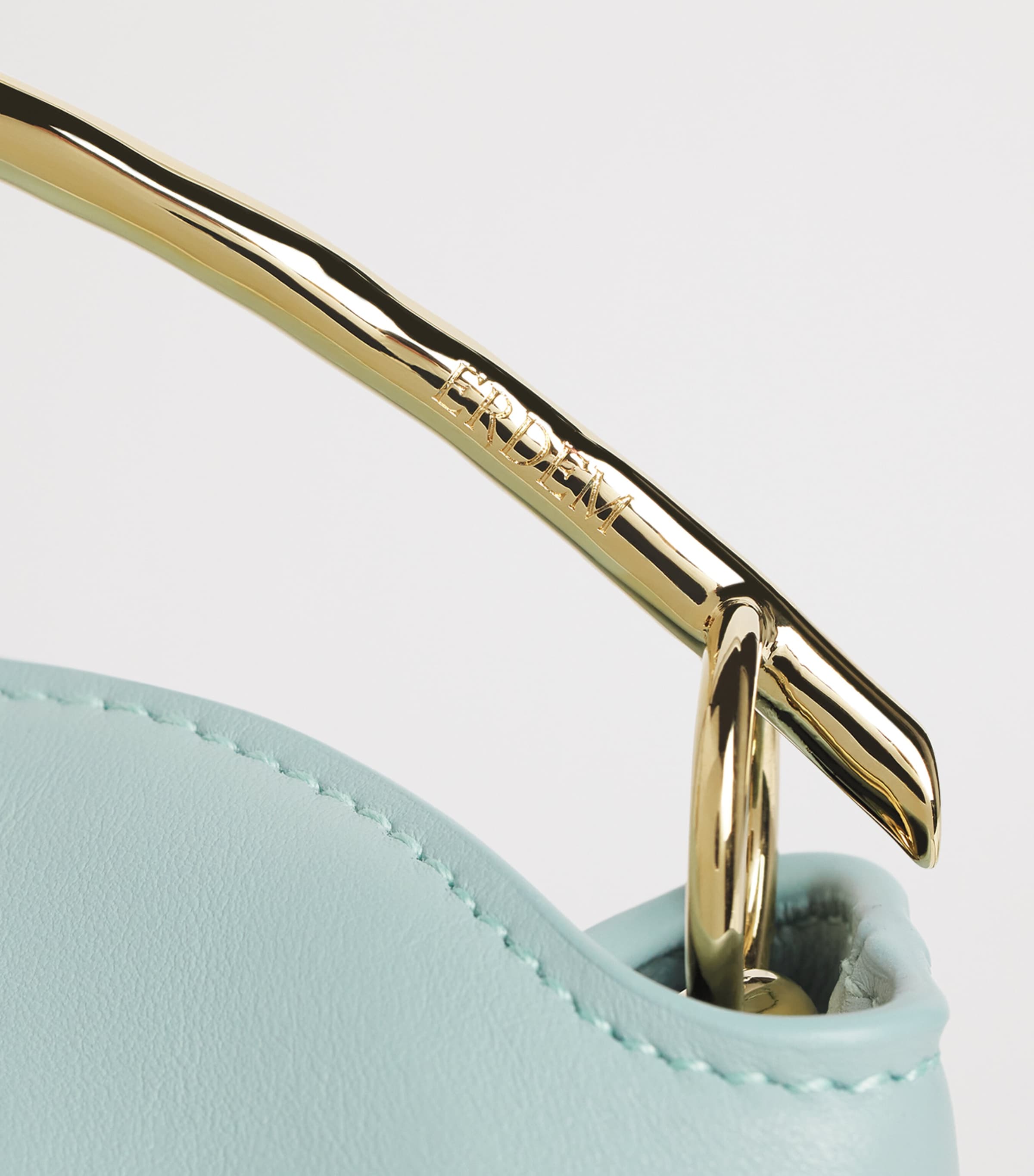 Erdem Mini Leather Bloom Top-Handle Bag Duck Egg Image 6