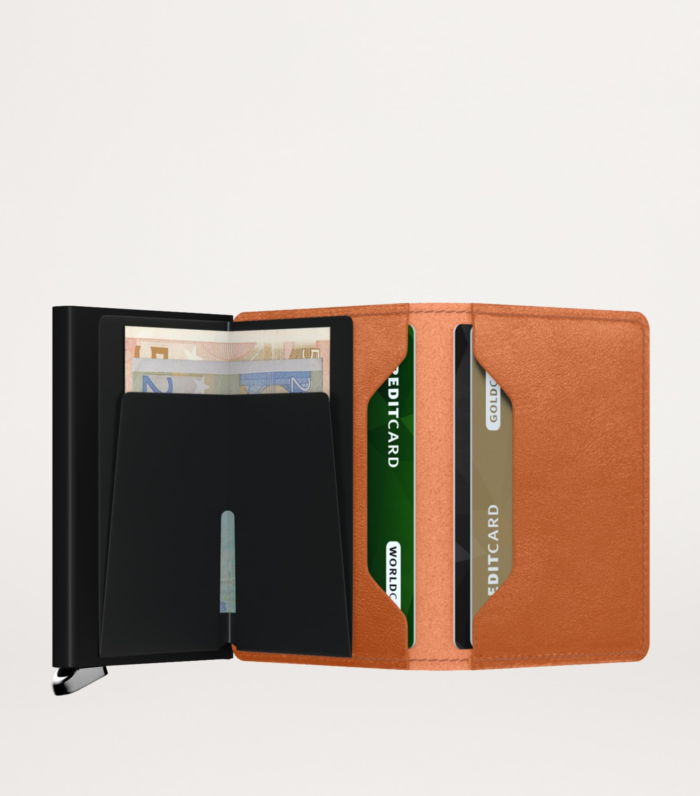 Suede Basco Slimwallet COGNAC Image 3